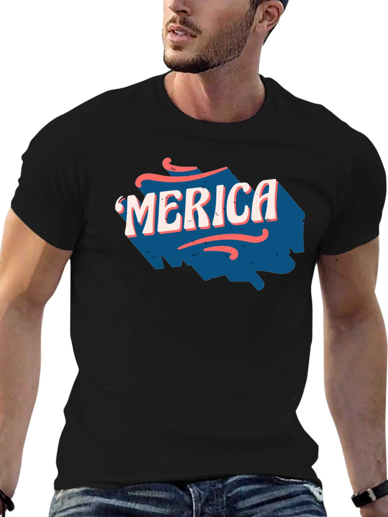 Merica Graphic Print T-Shirt