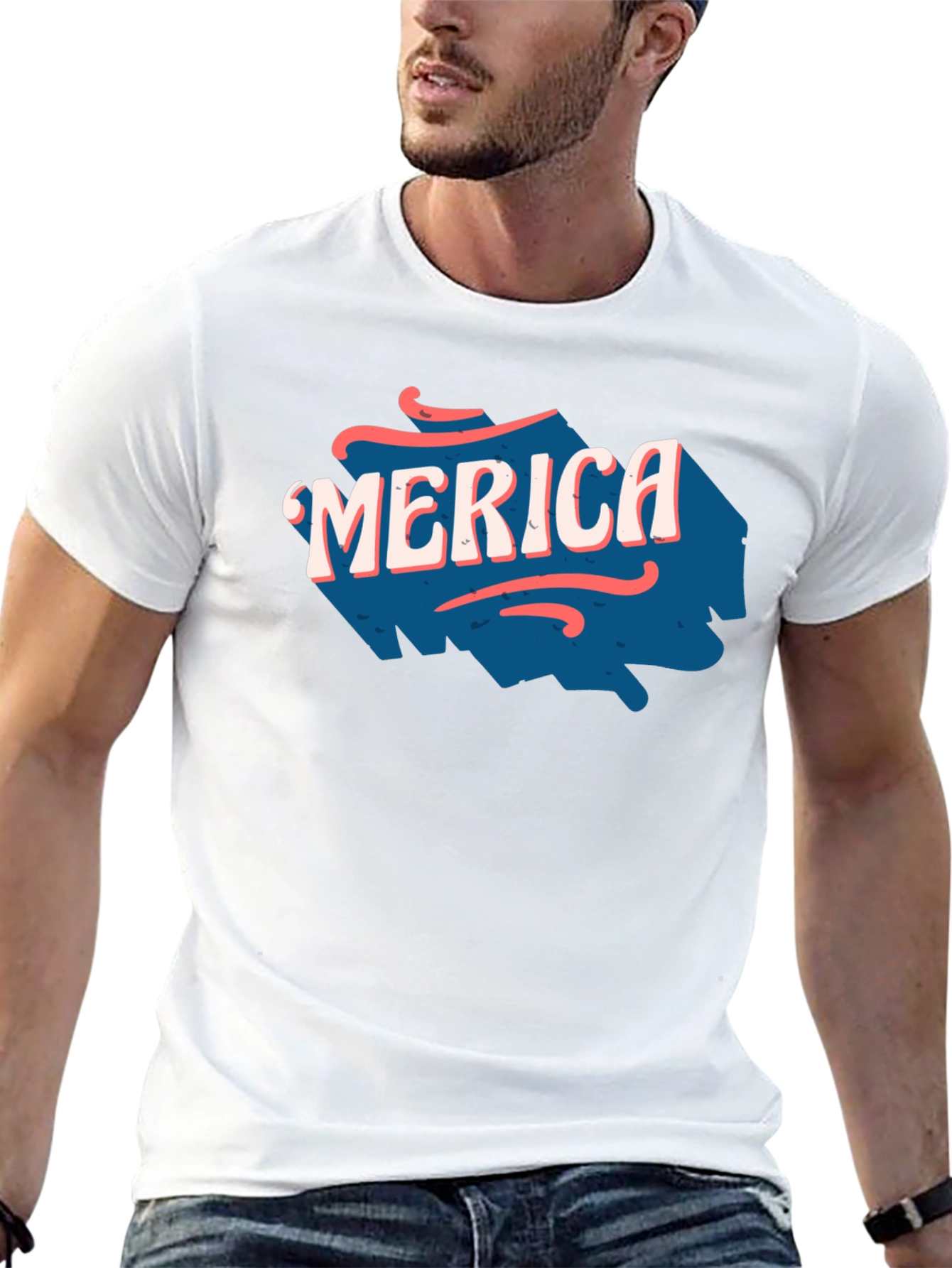 Merica Graphic Print T-Shirt