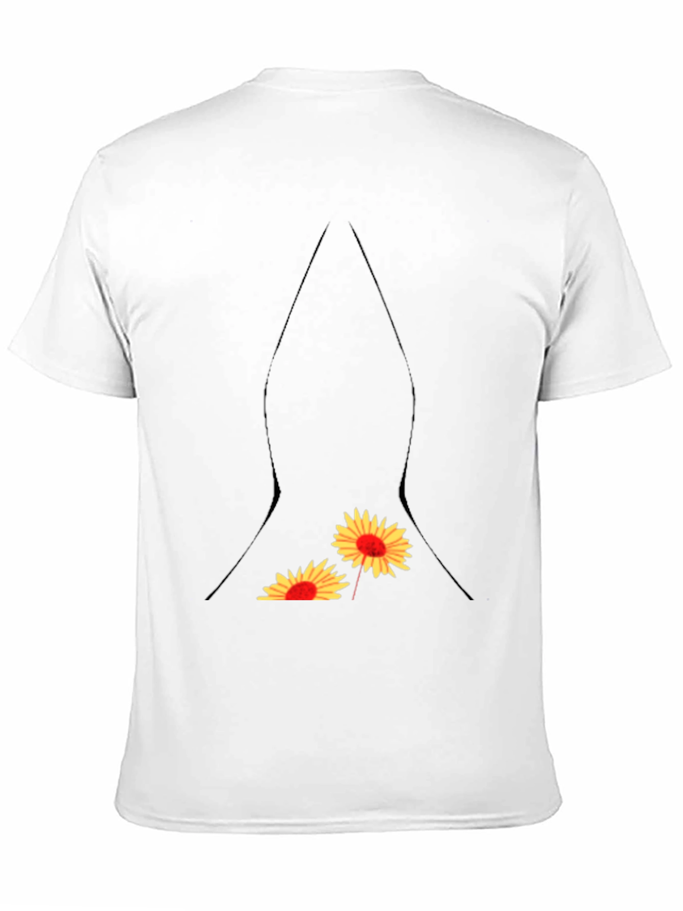 Sunflower Pocket Print Black T-Shirt