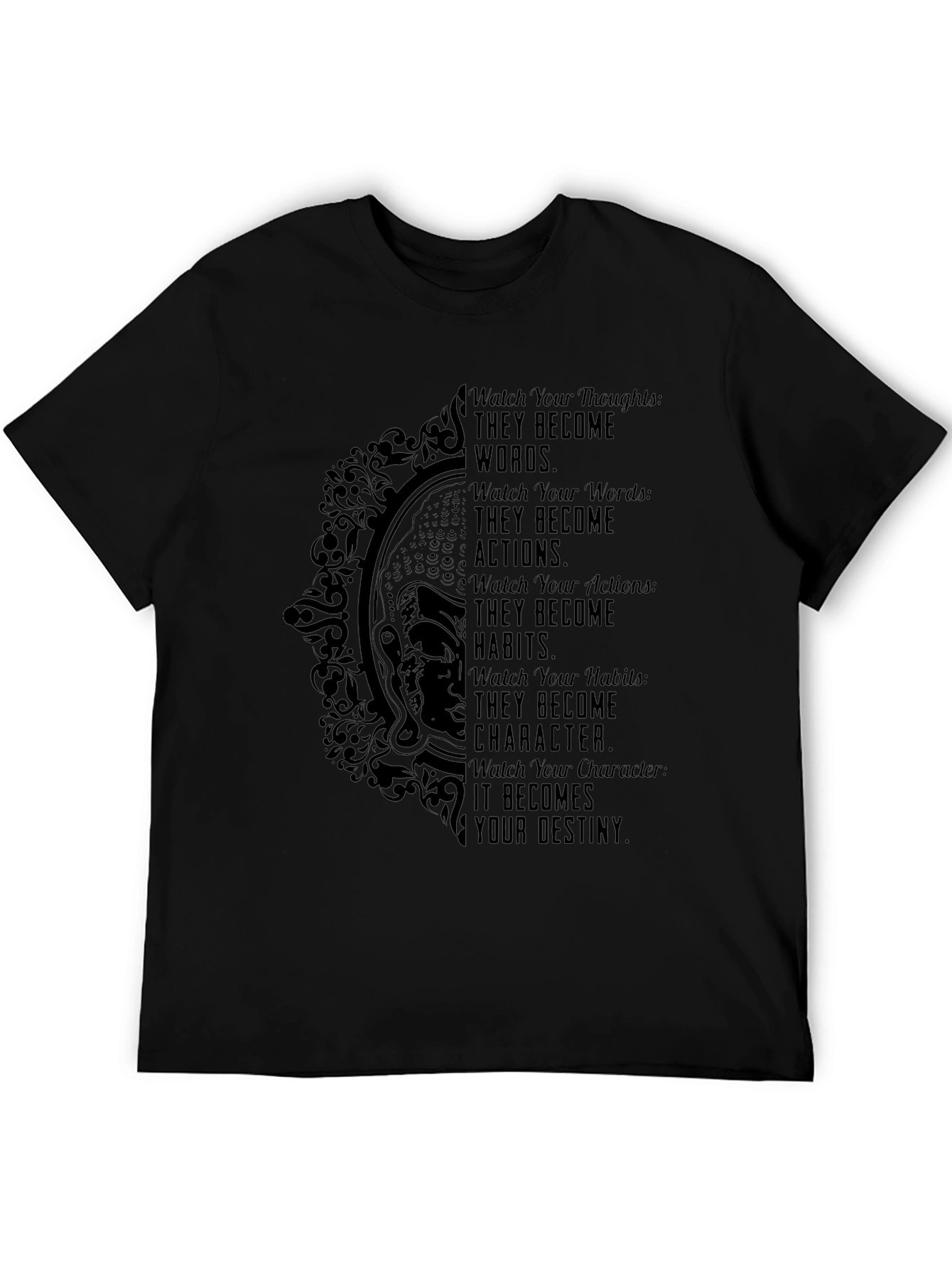 Inspirational Destiny Graphic Tee - Black