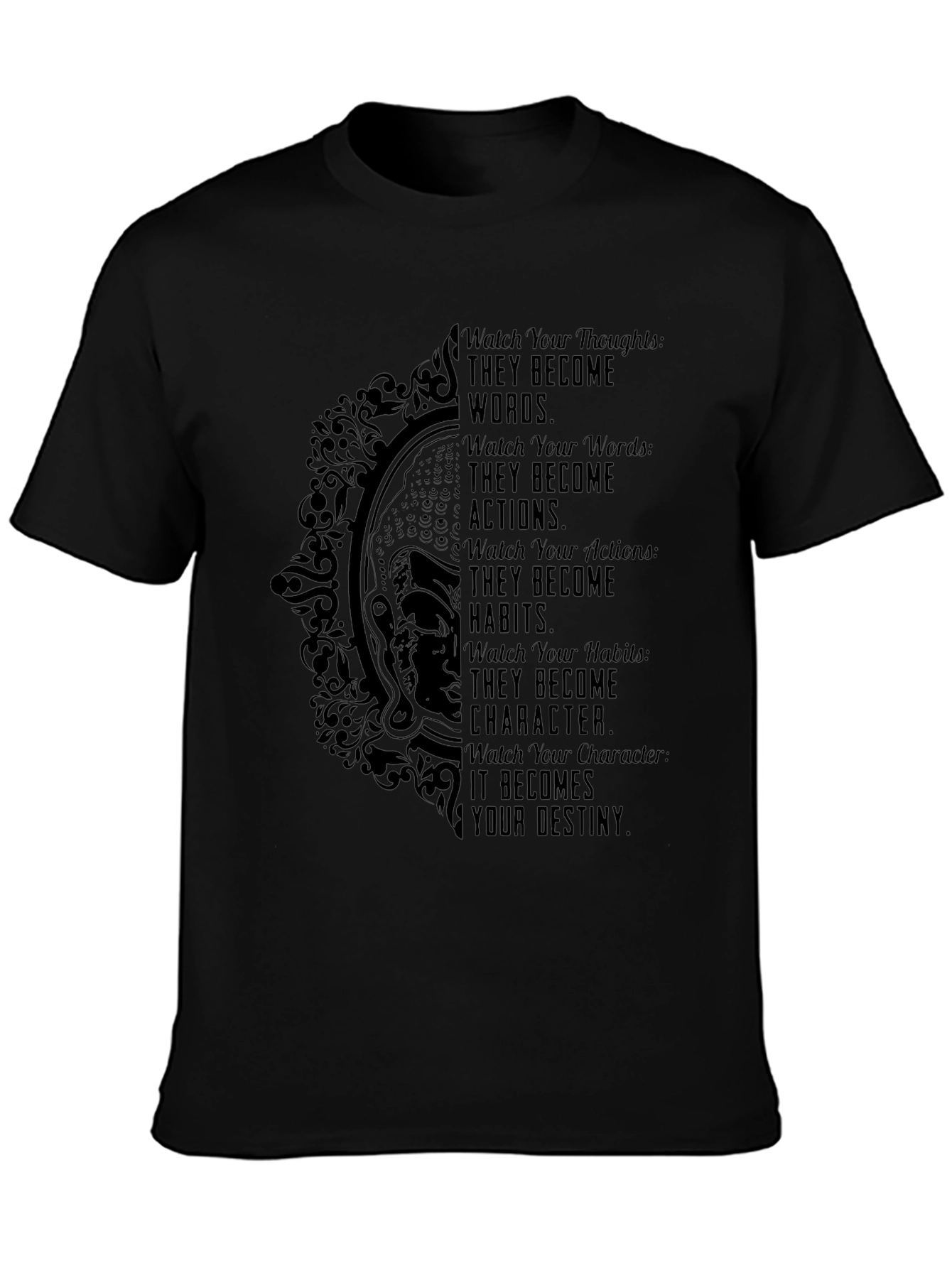 Inspirational Destiny Graphic Tee - Black