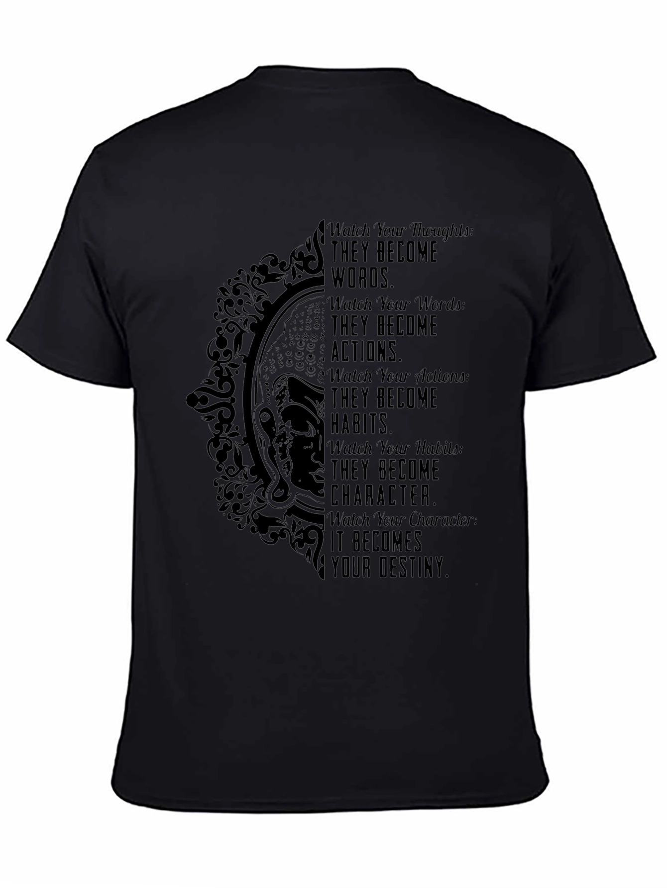 Inspirational Destiny Graphic Tee - Black