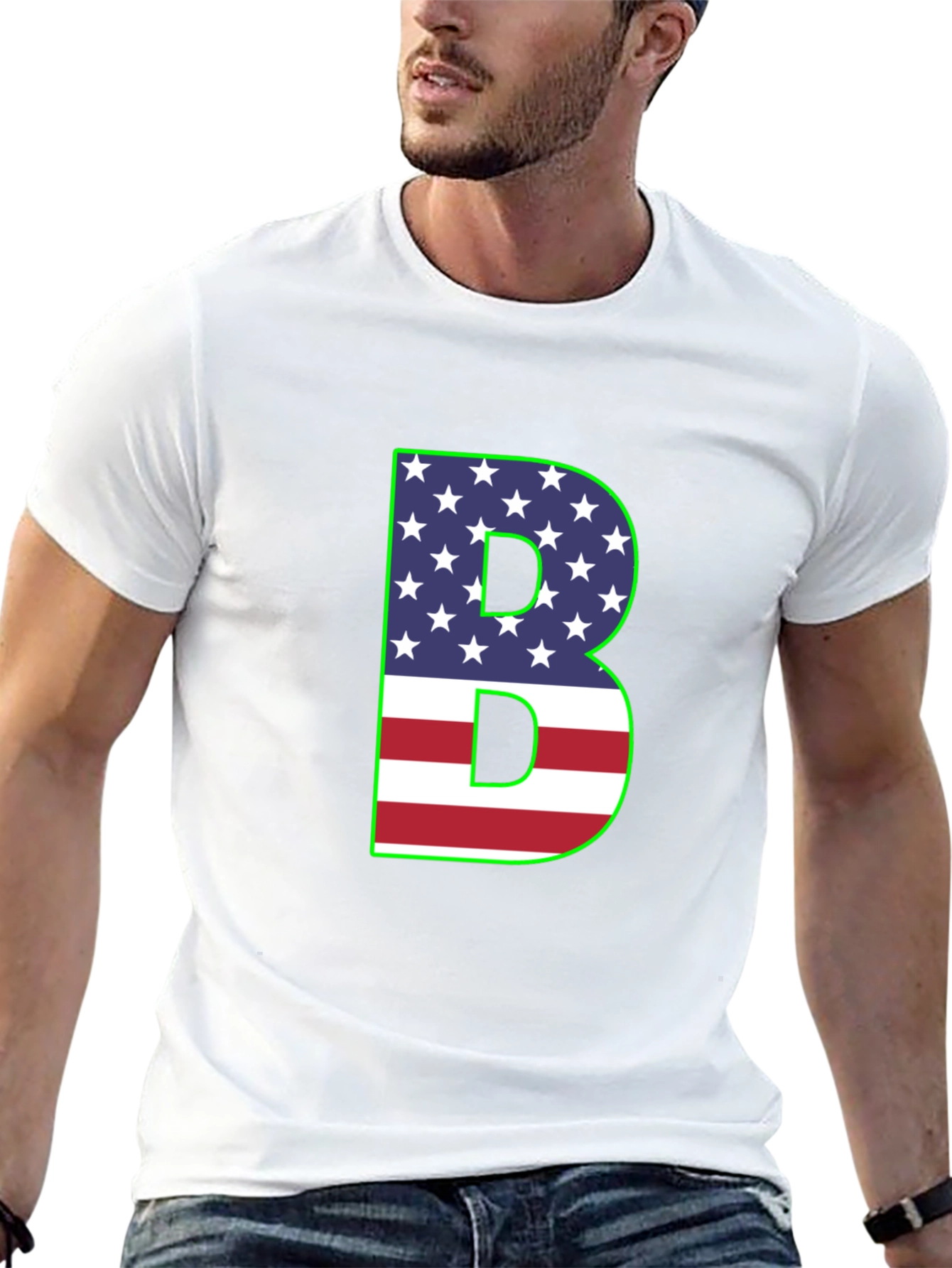 Patriotic Letter B Graphic Tee