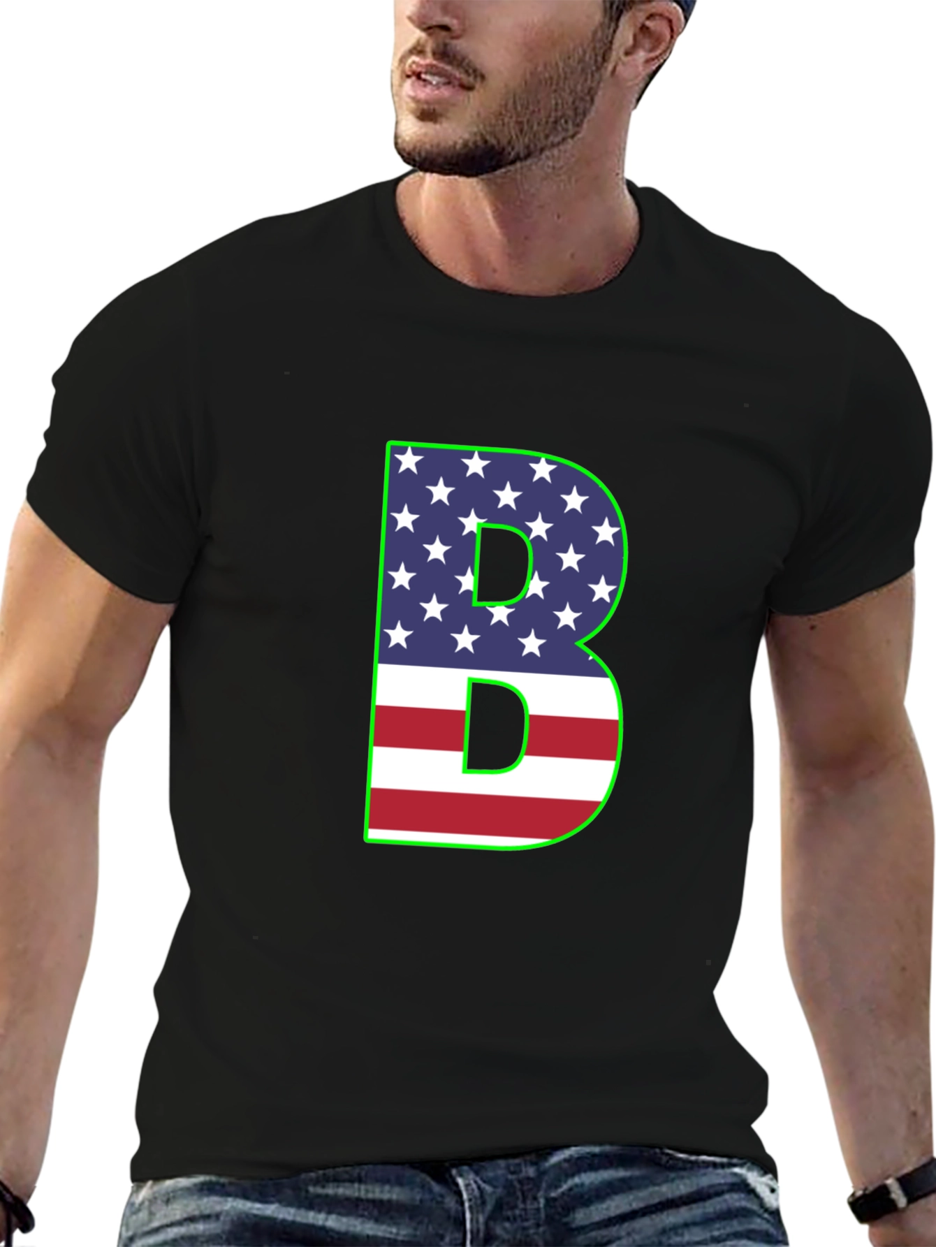 Patriotic Letter B Graphic Tee