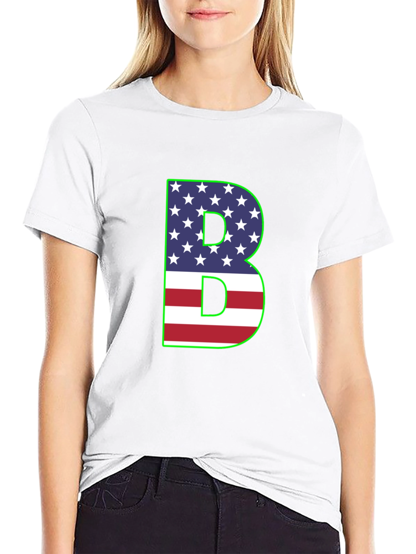 Patriotic Letter B Graphic Tee