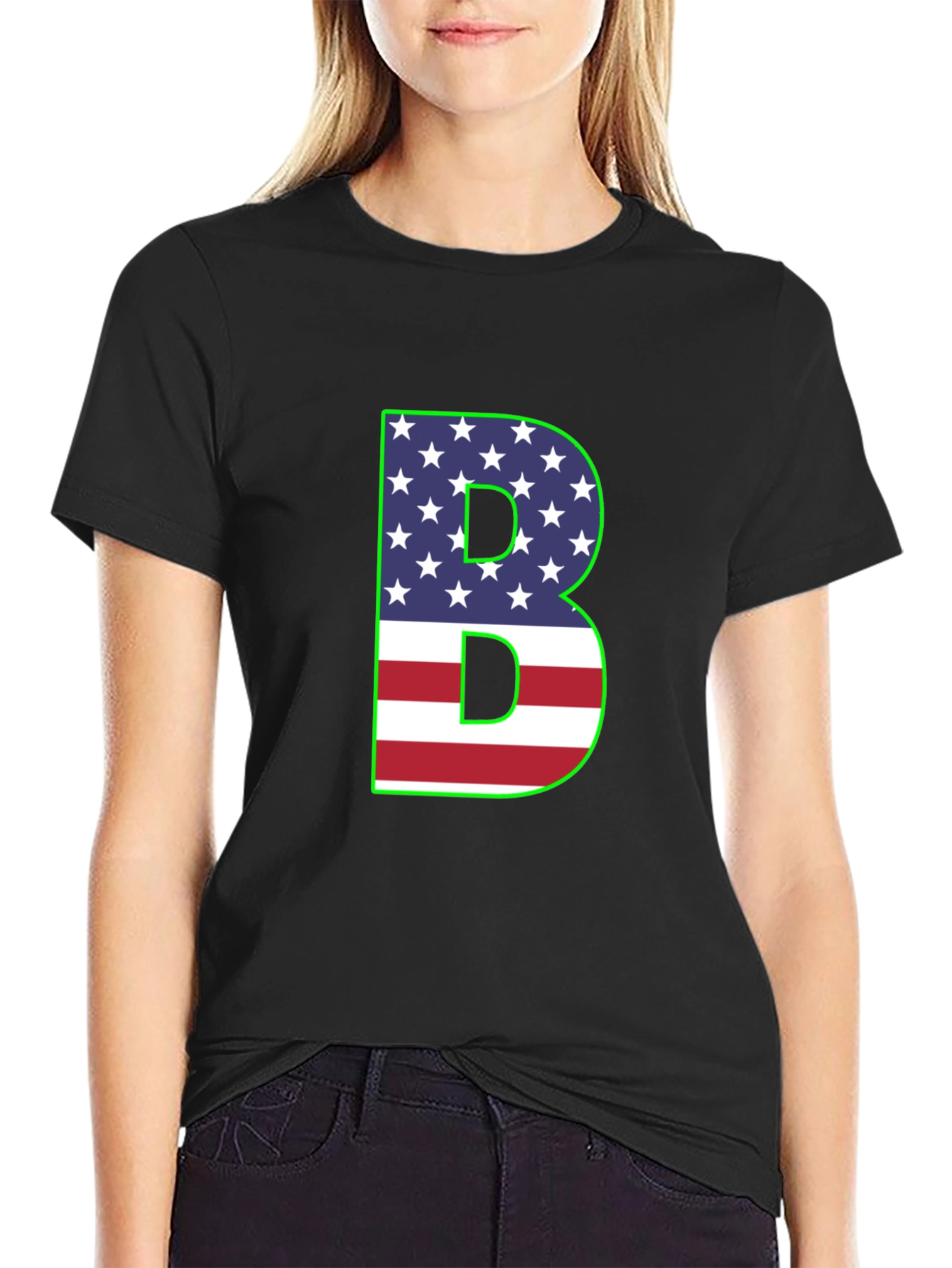 Patriotic Letter B Graphic Tee