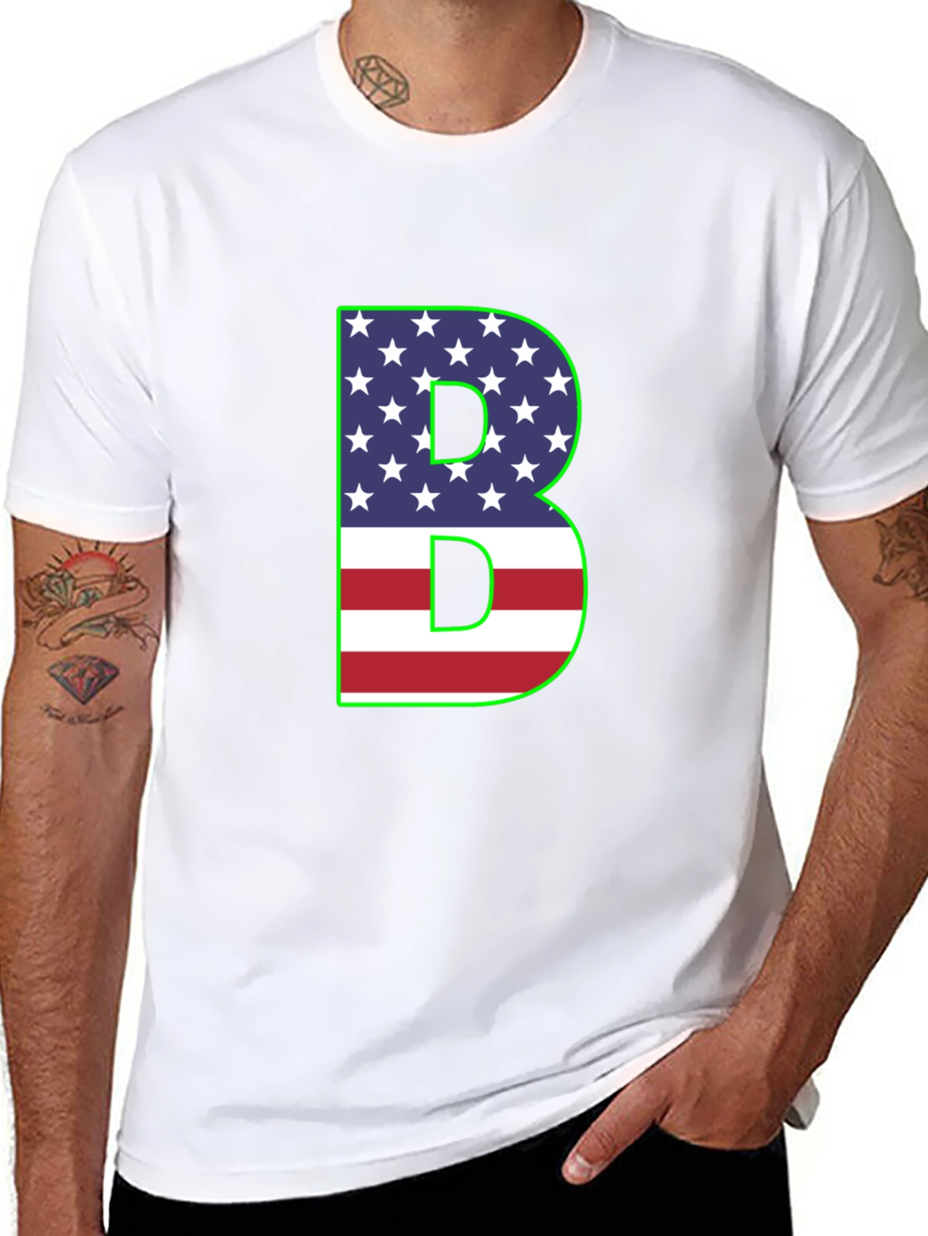 Patriotic Letter B Graphic Tee