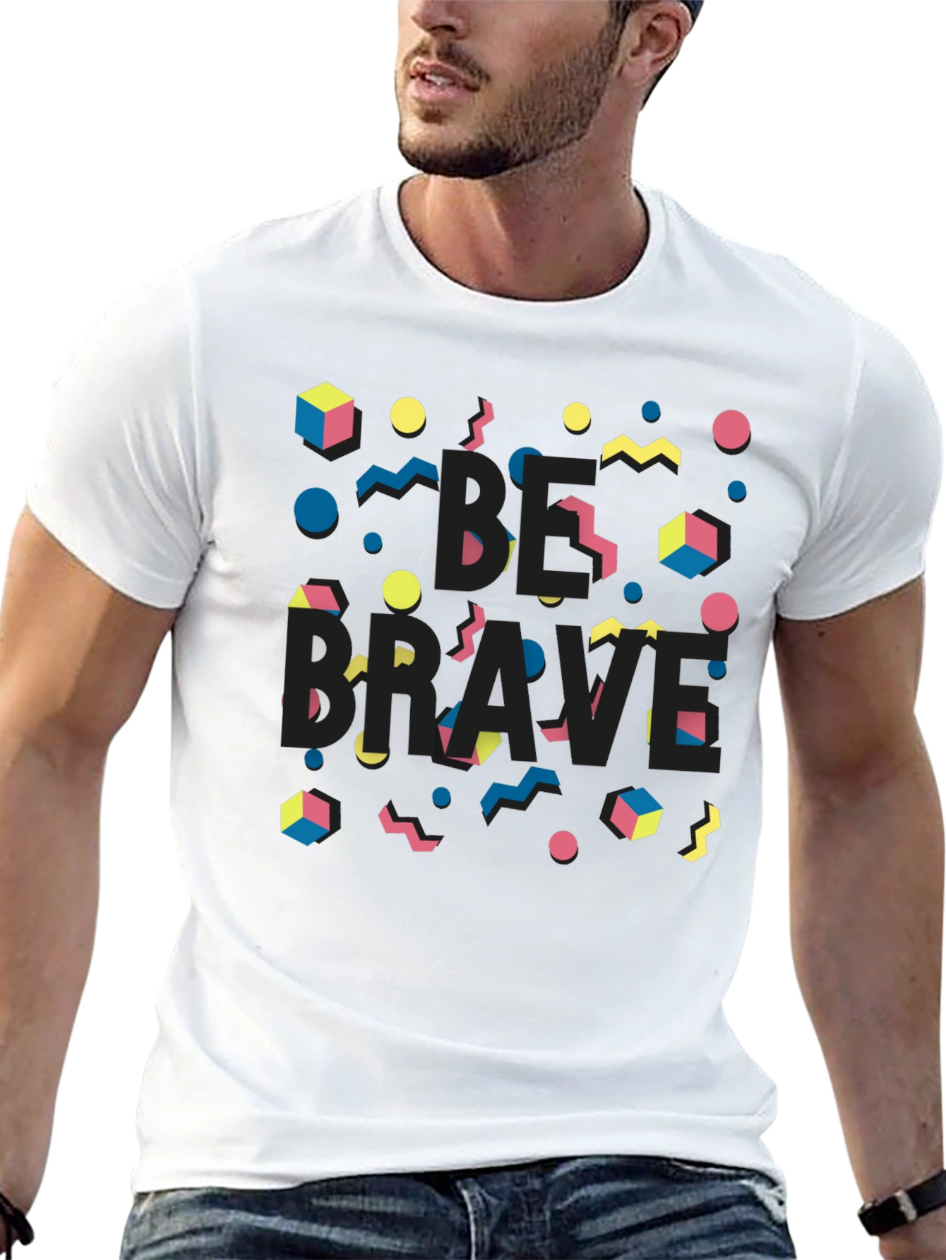 Be Brave Black Graphic Print Tee