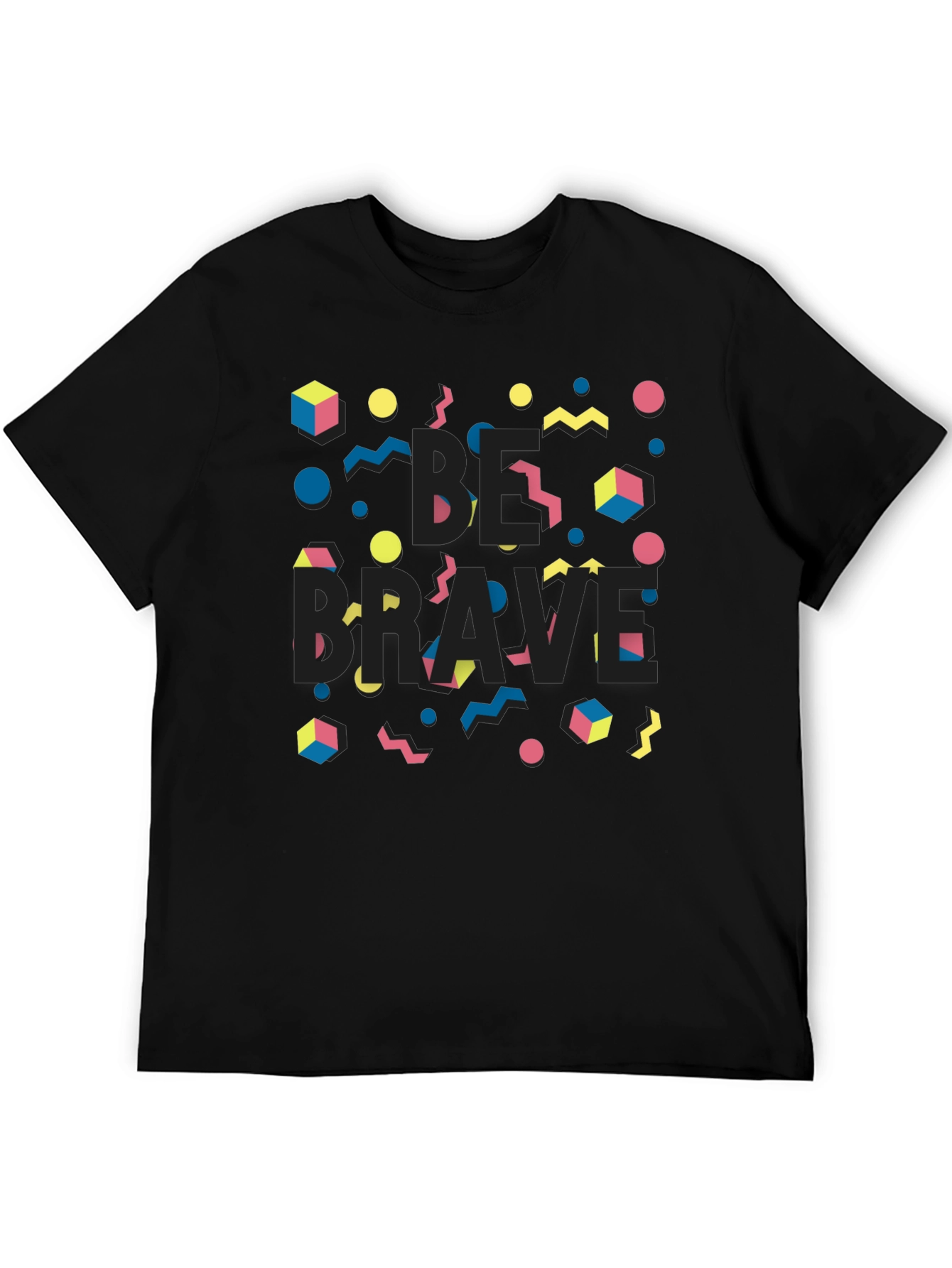 Be Brave Black Graphic Print Tee