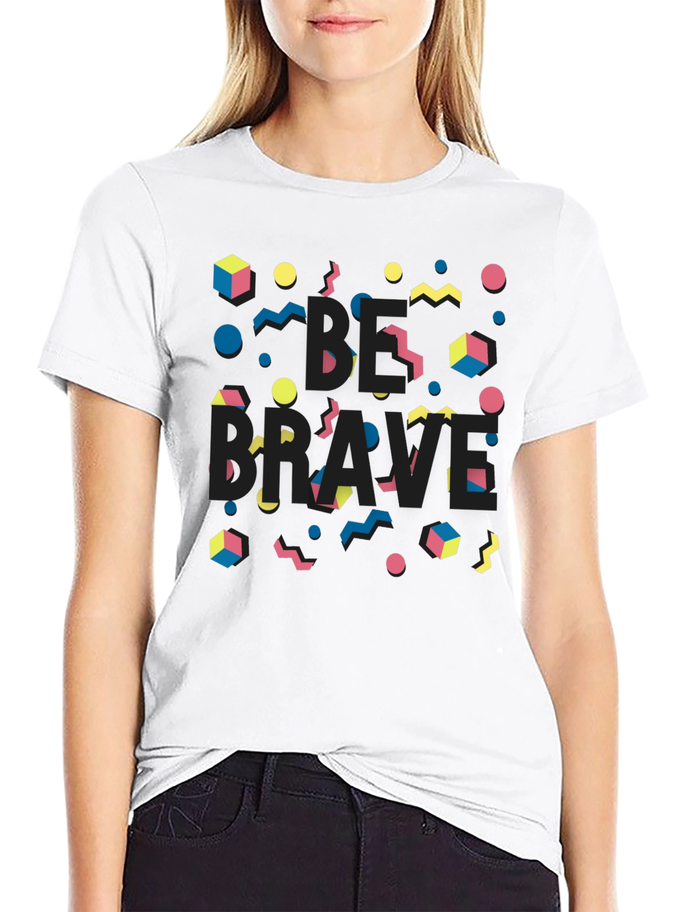 Be Brave Black Graphic Print Tee