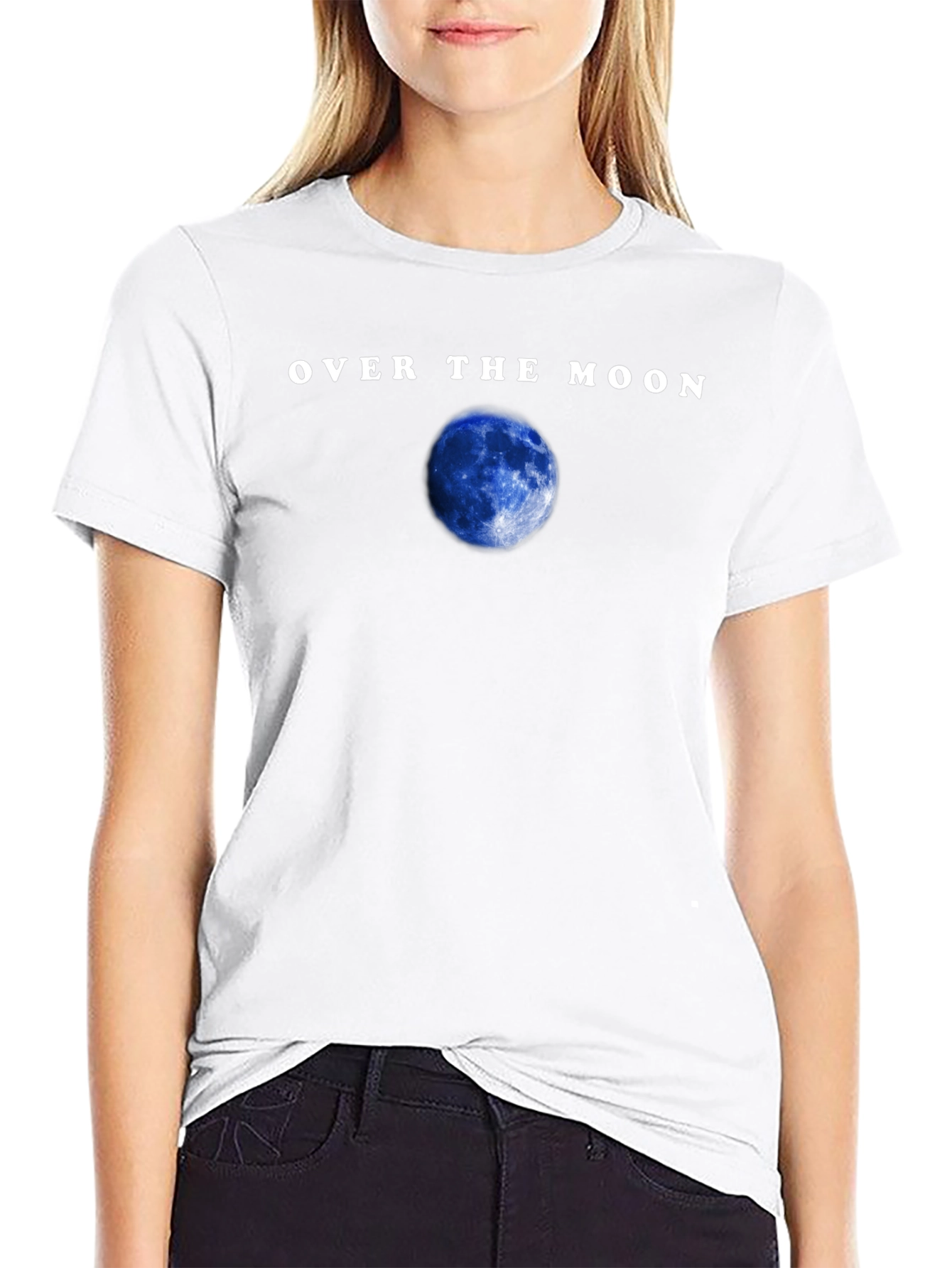 Over the Moon Graphic Tee - Mens Black T-Shirt