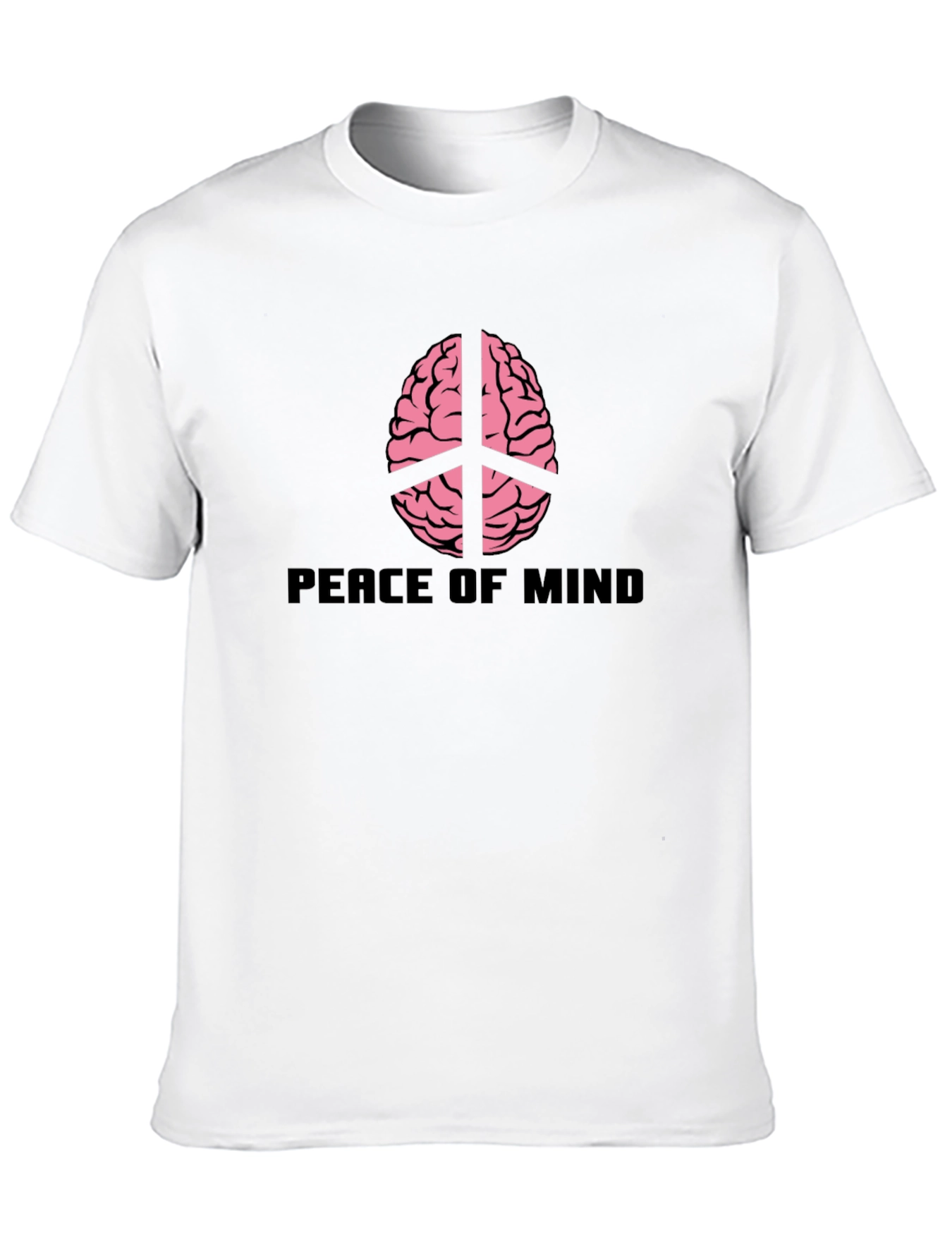 Peace of Mind Brain Graphic T-Shirt - Black