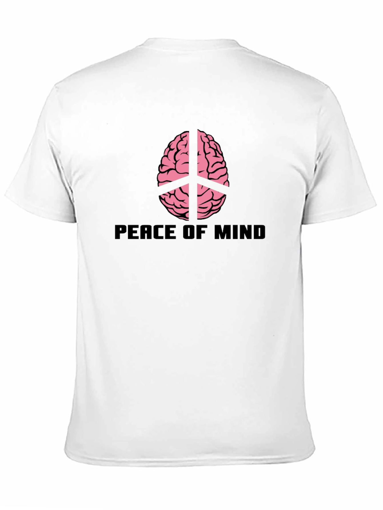 Peace of Mind Brain Graphic T-Shirt - Black