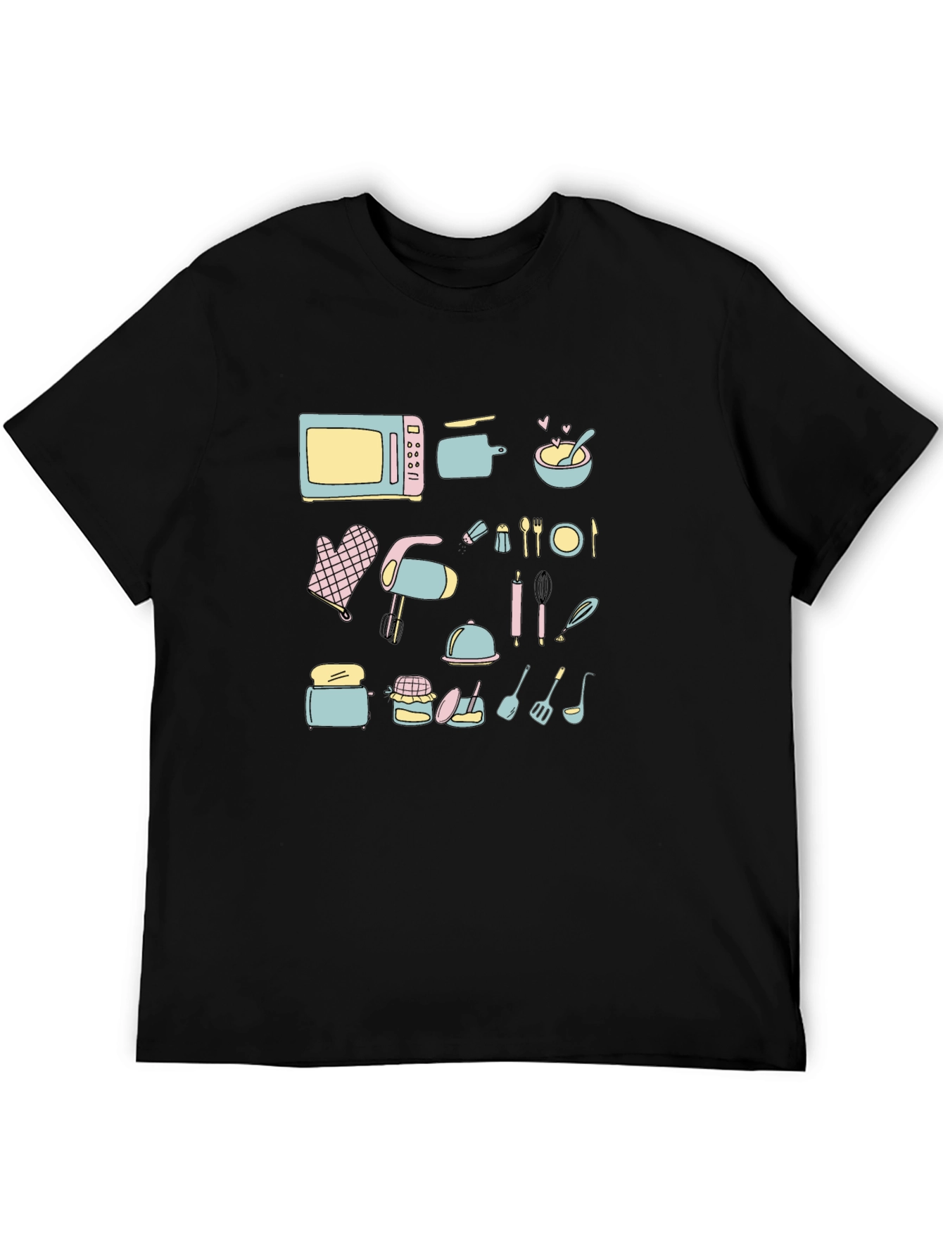Chefs Delight Graphic Tee - Whimsical Kitchenware Design