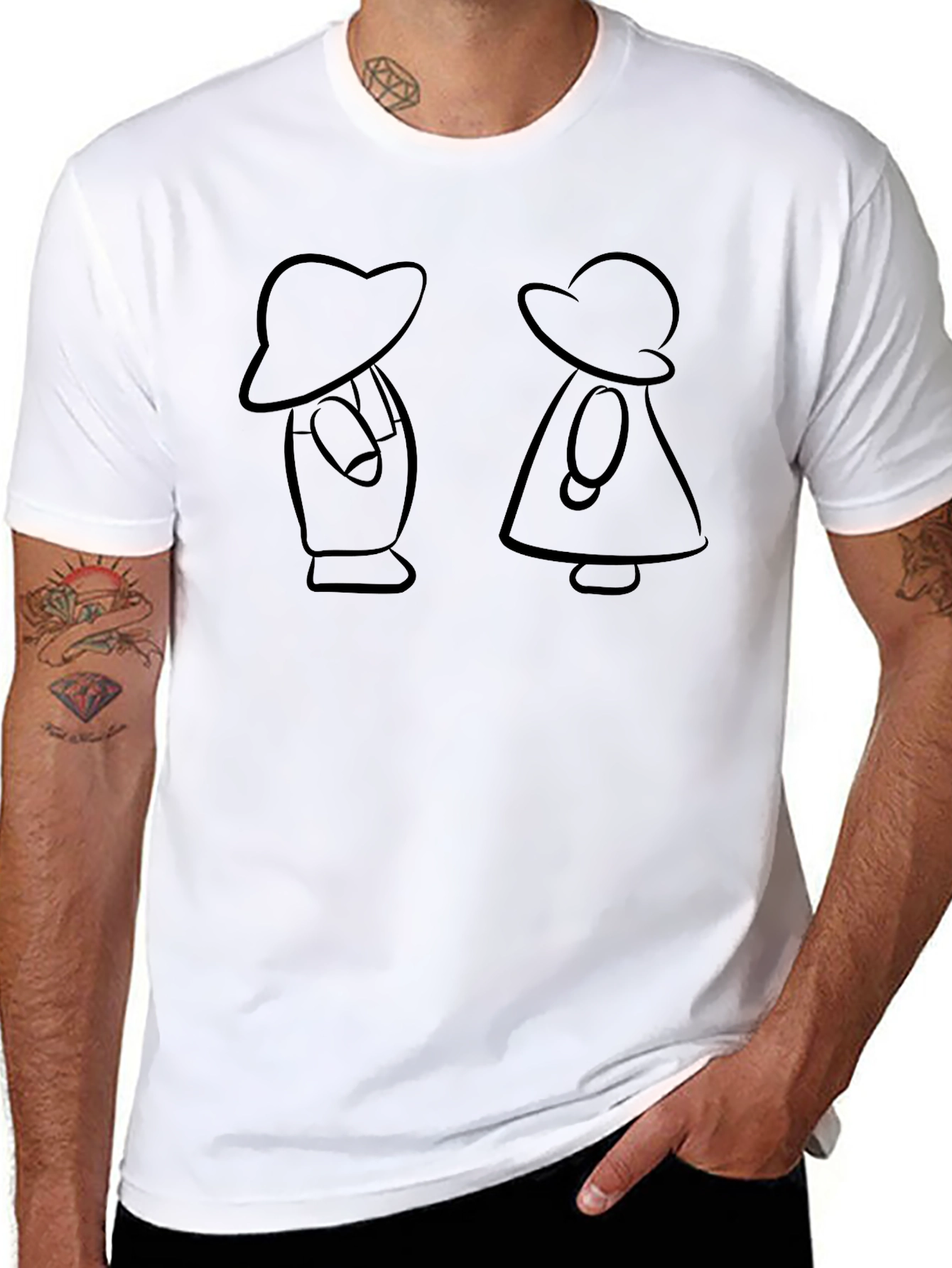 Retro Cartoon Couple T-Shirt
