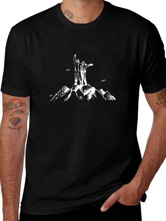Mountain Climber Graphic Tee - Black