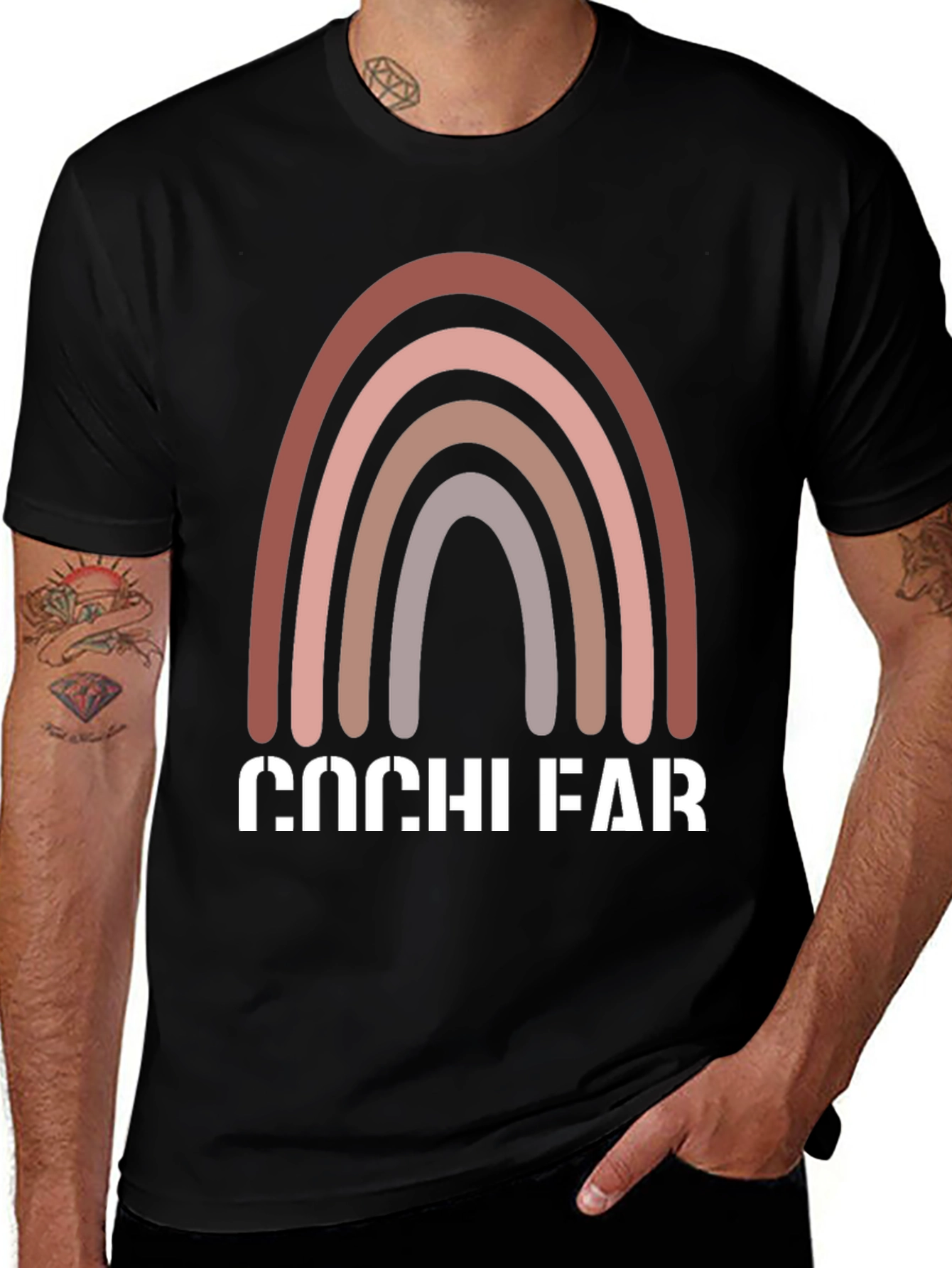 Retro Rainbow Graphic Tee - Cochi Far Print