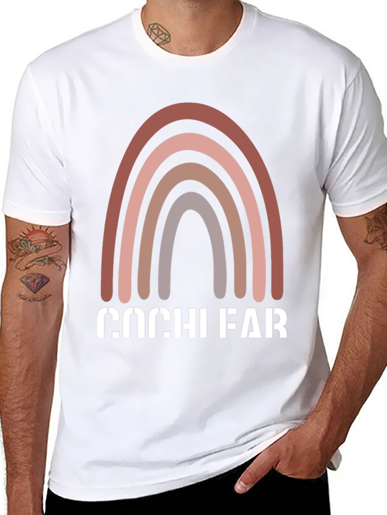 Retro Rainbow Graphic Tee - Cochi Far Print