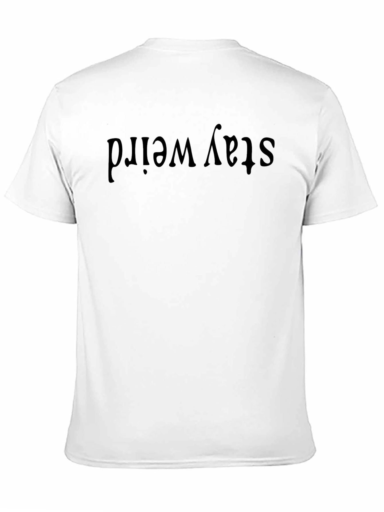 Stay Weird Black Graphic Tee Shirt