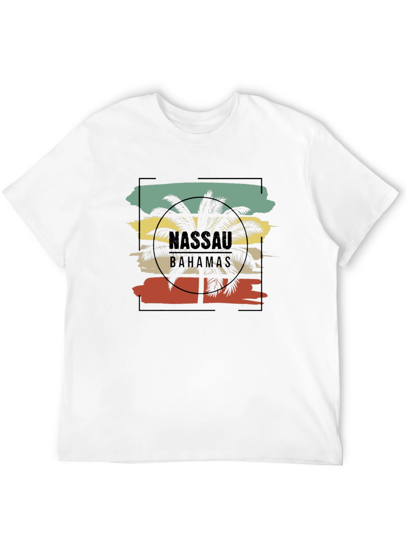 Nassau Bahamas Palm Tree Graphic T-Shirt
