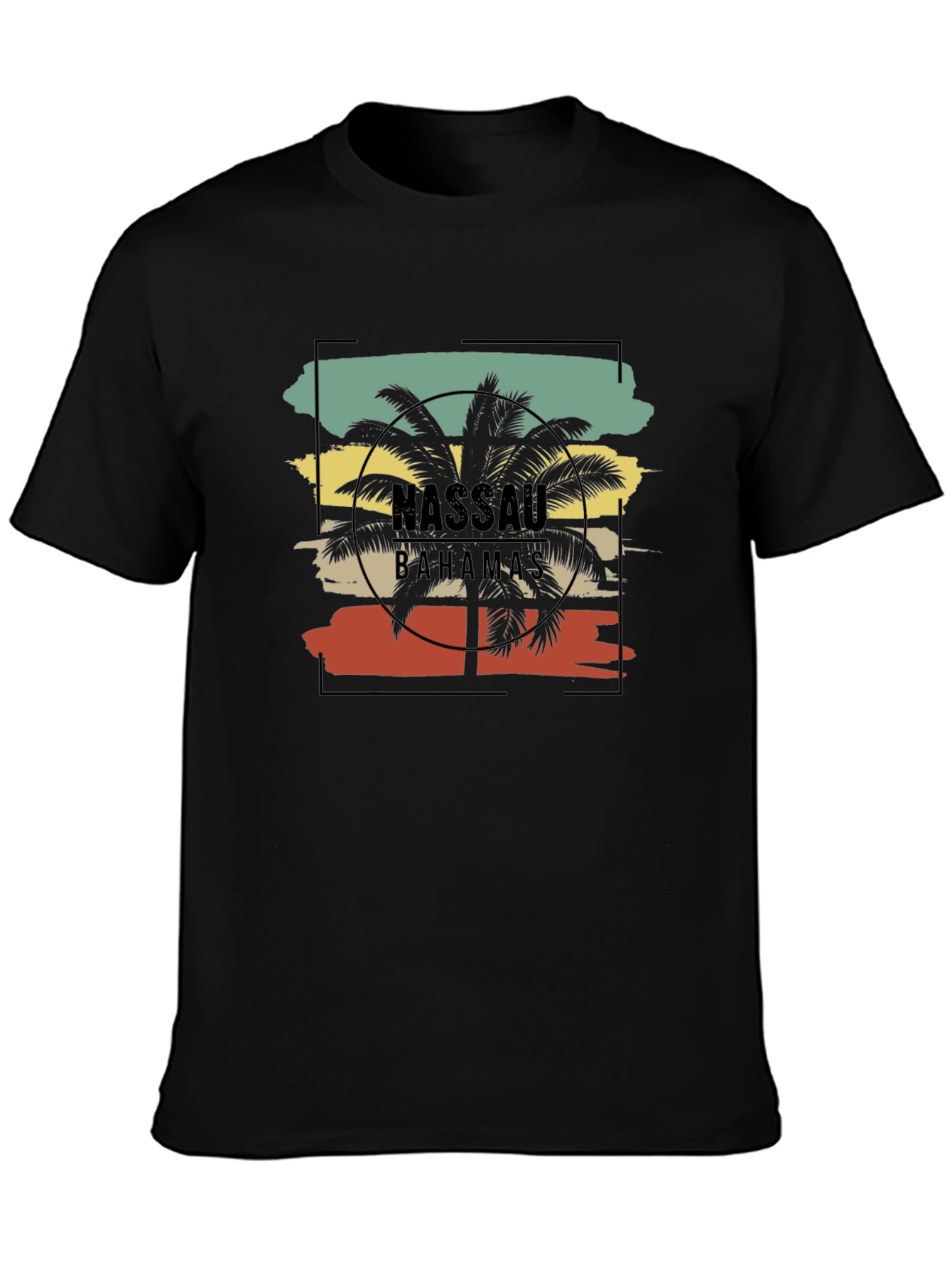 Nassau Bahamas Palm Tree Graphic T-Shirt
