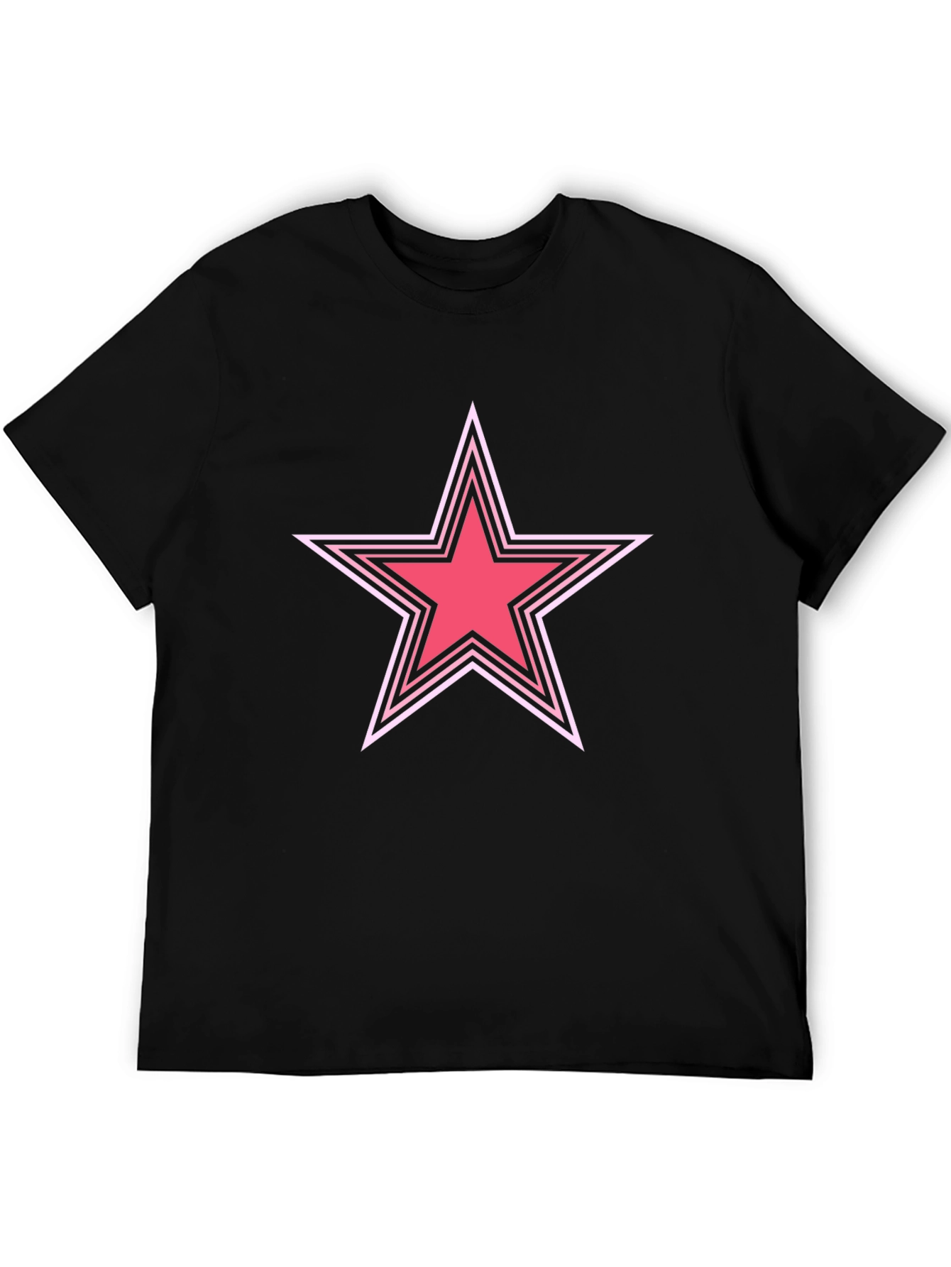 Star Graphic Tee - Casual Black T-Shirt