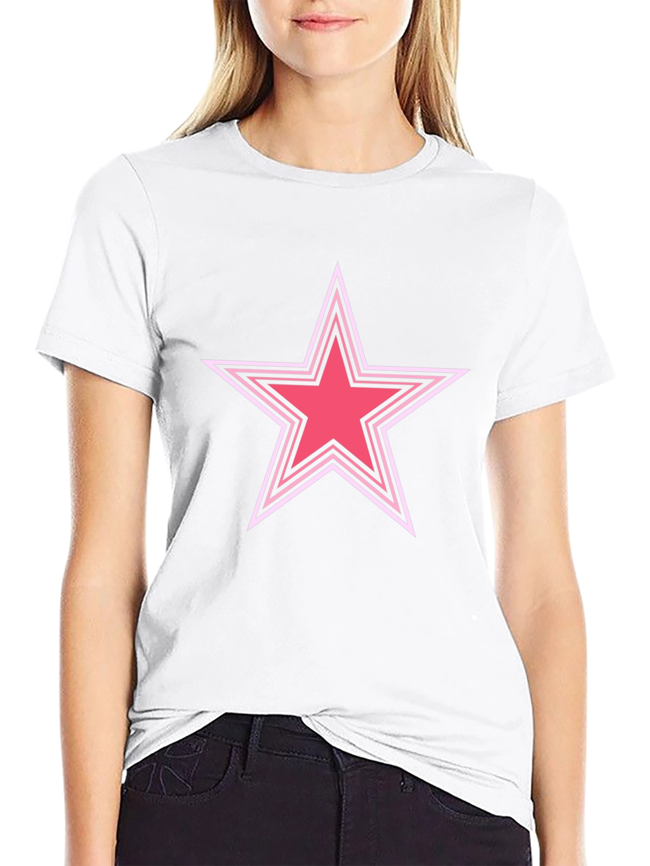 Star Graphic Tee - Casual Black T-Shirt
