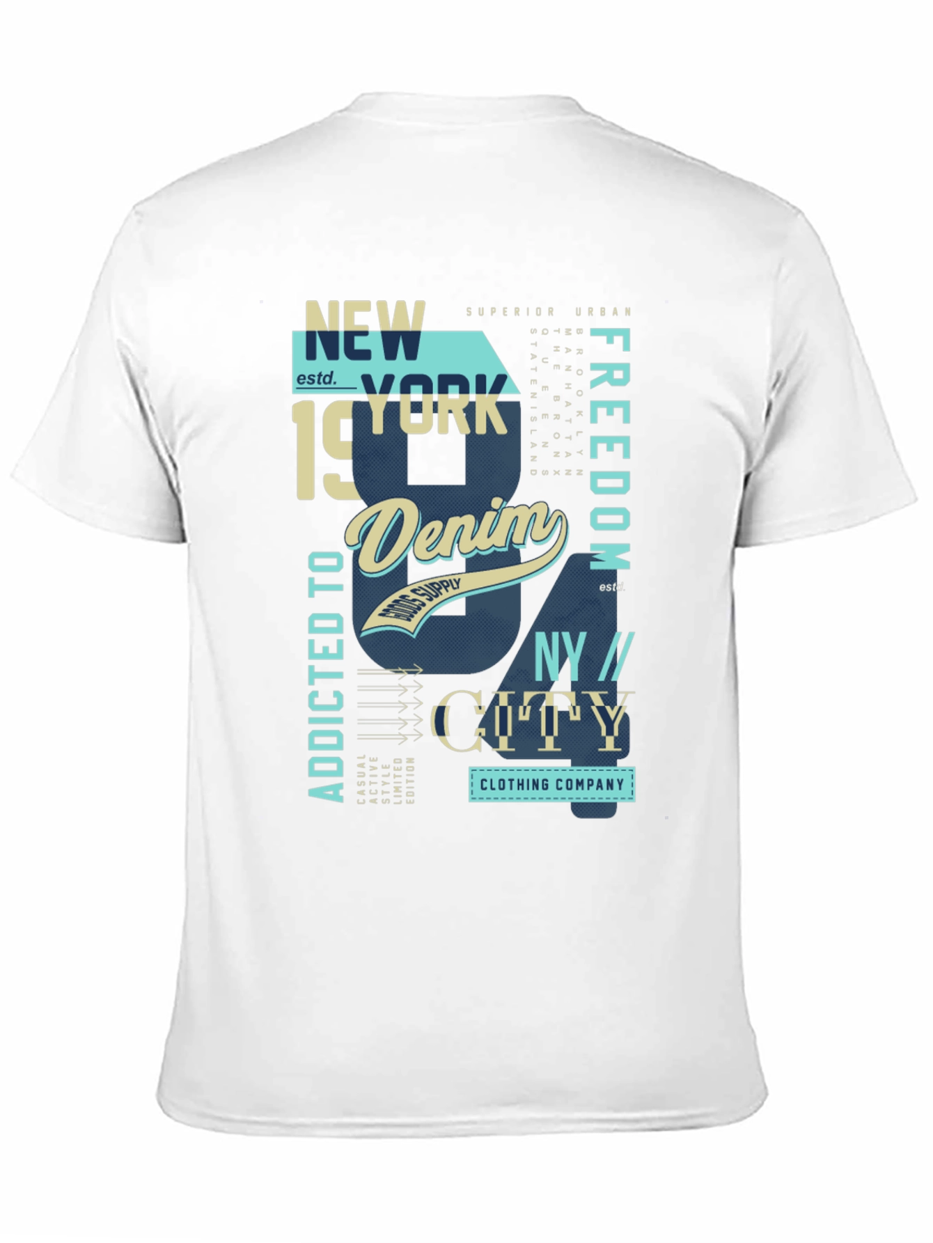 New York Denim Graphic T-Shirt