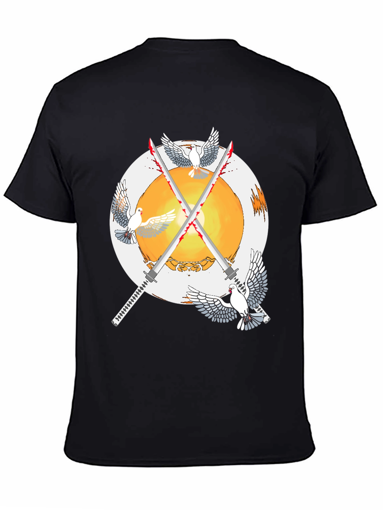 Doves and Swords Graphic T-Shirt