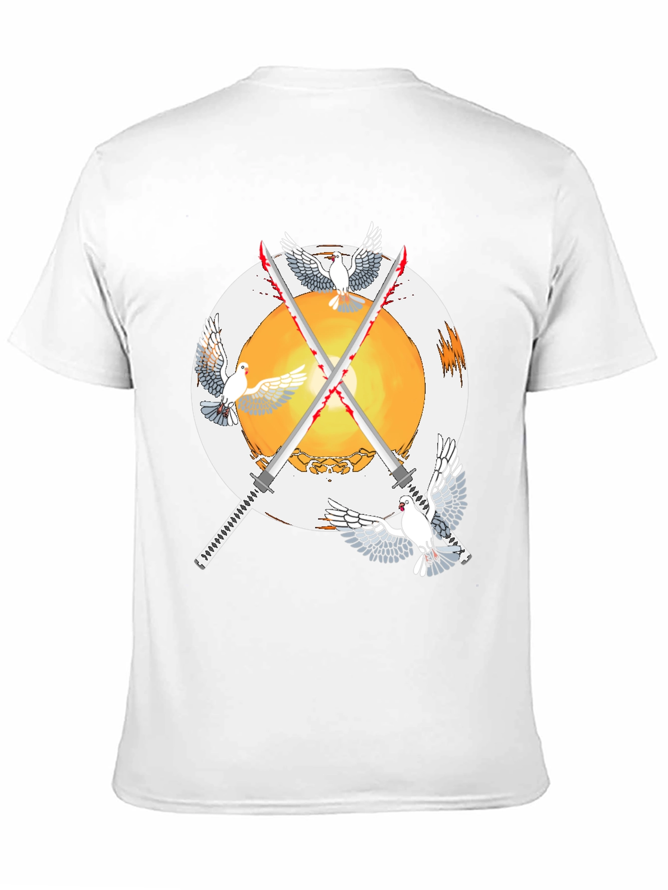 Doves and Swords Graphic T-Shirt
