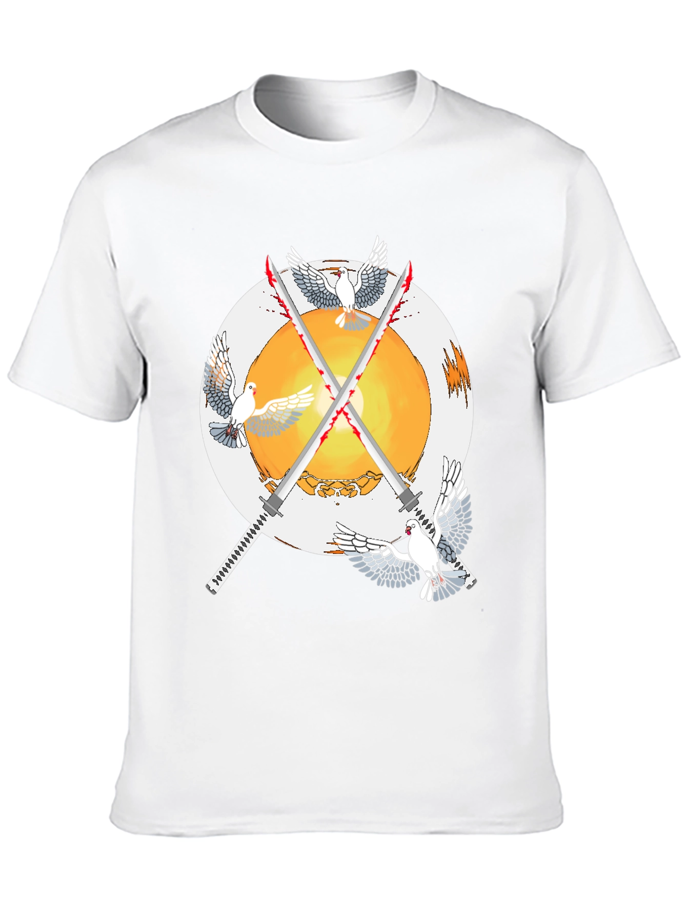 Doves and Swords Graphic T-Shirt