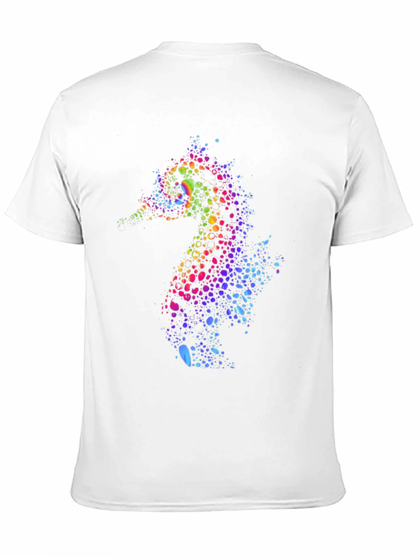 Rainbow Seahorse Graphic Tee - Unique Mens T-Shirt