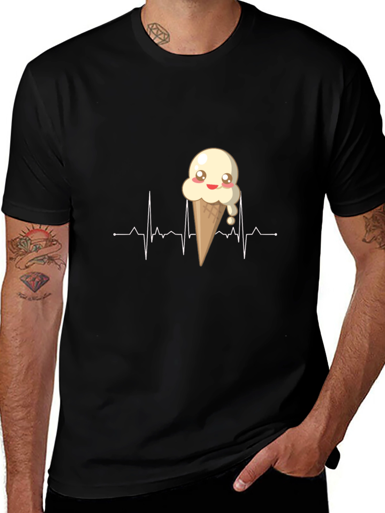 Ice Cream Heartbeat T-Shirt - Sweet Design