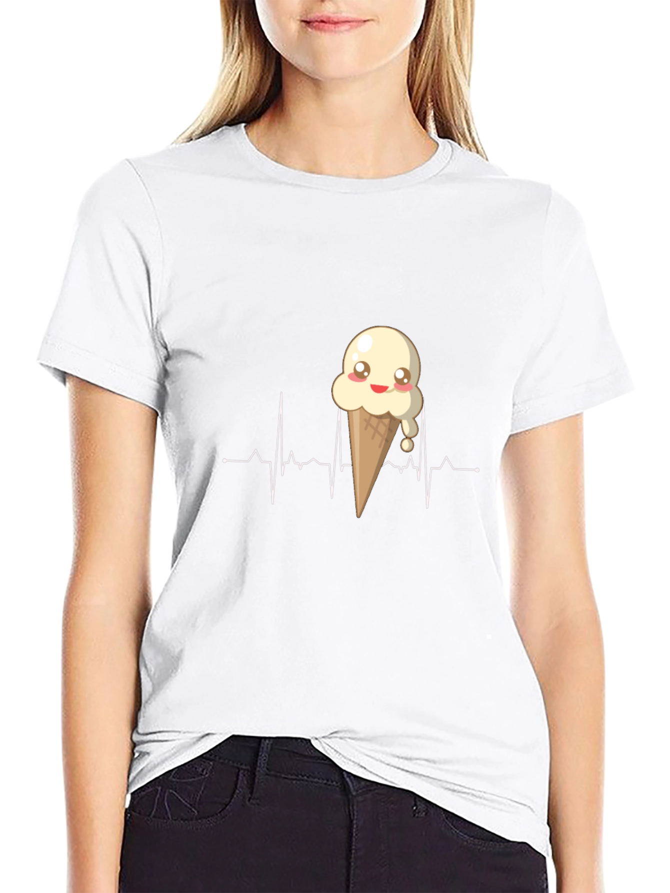 Ice Cream Heartbeat T-Shirt - Sweet Design