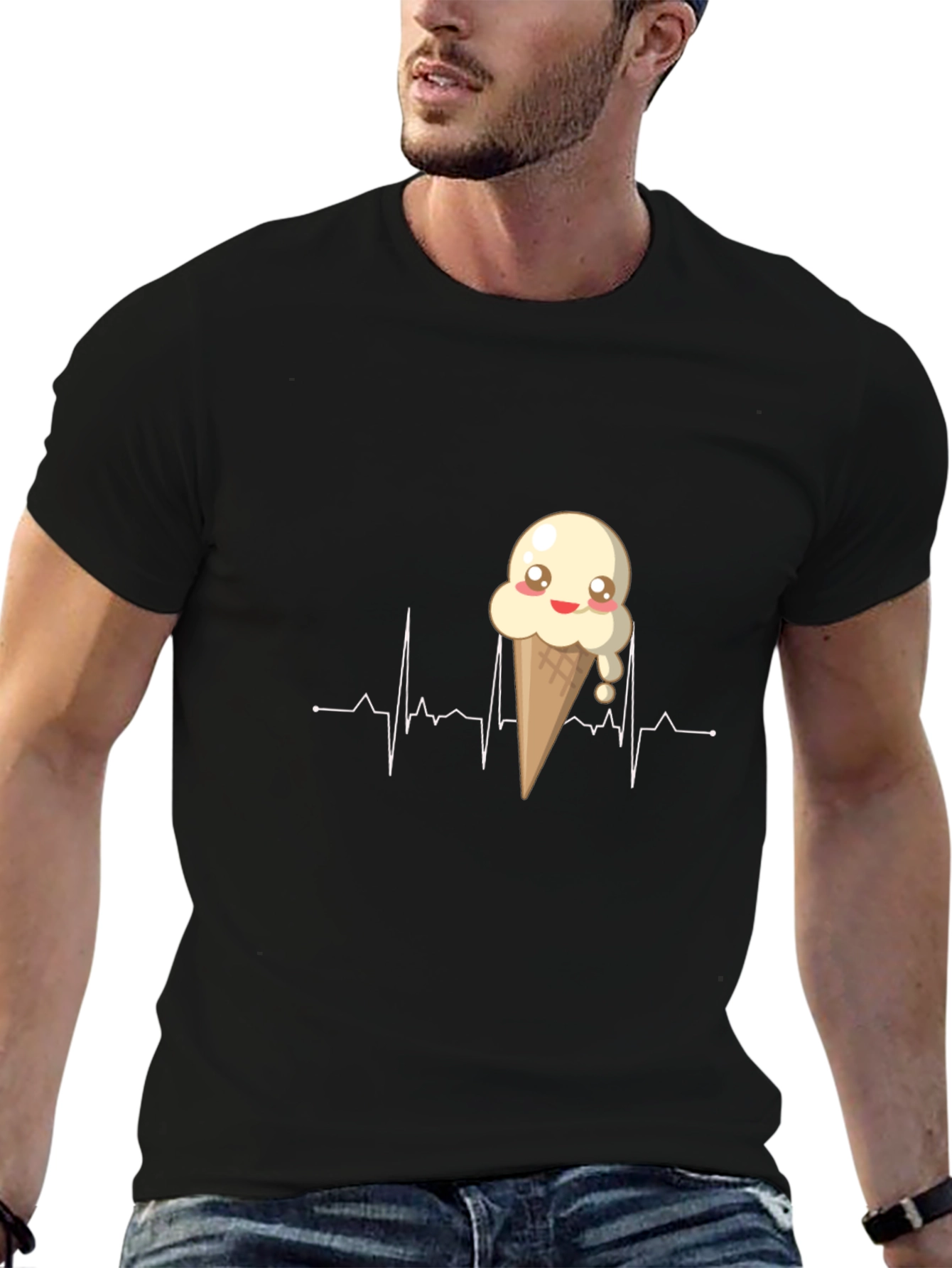 Ice Cream Heartbeat T-Shirt - Sweet Design