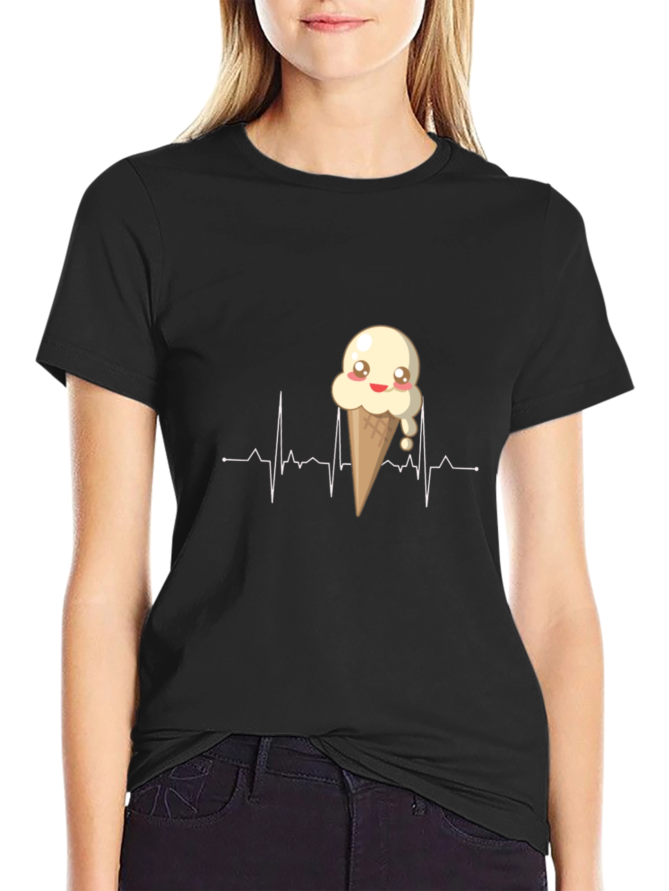 Ice Cream Heartbeat T-Shirt - Sweet Design