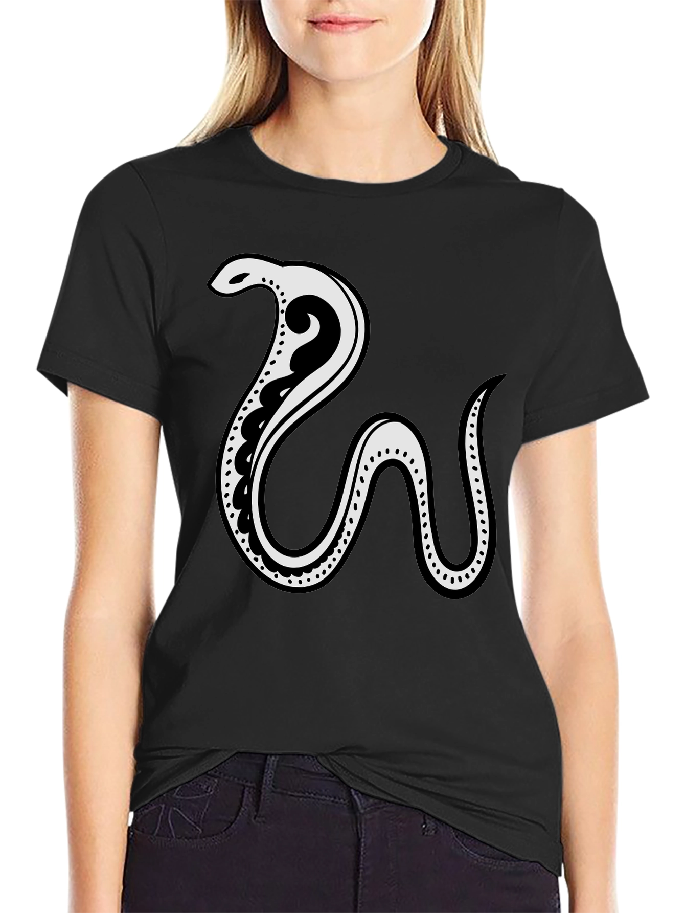 Snake Graphic T-Shirt - Cool Casual Tee