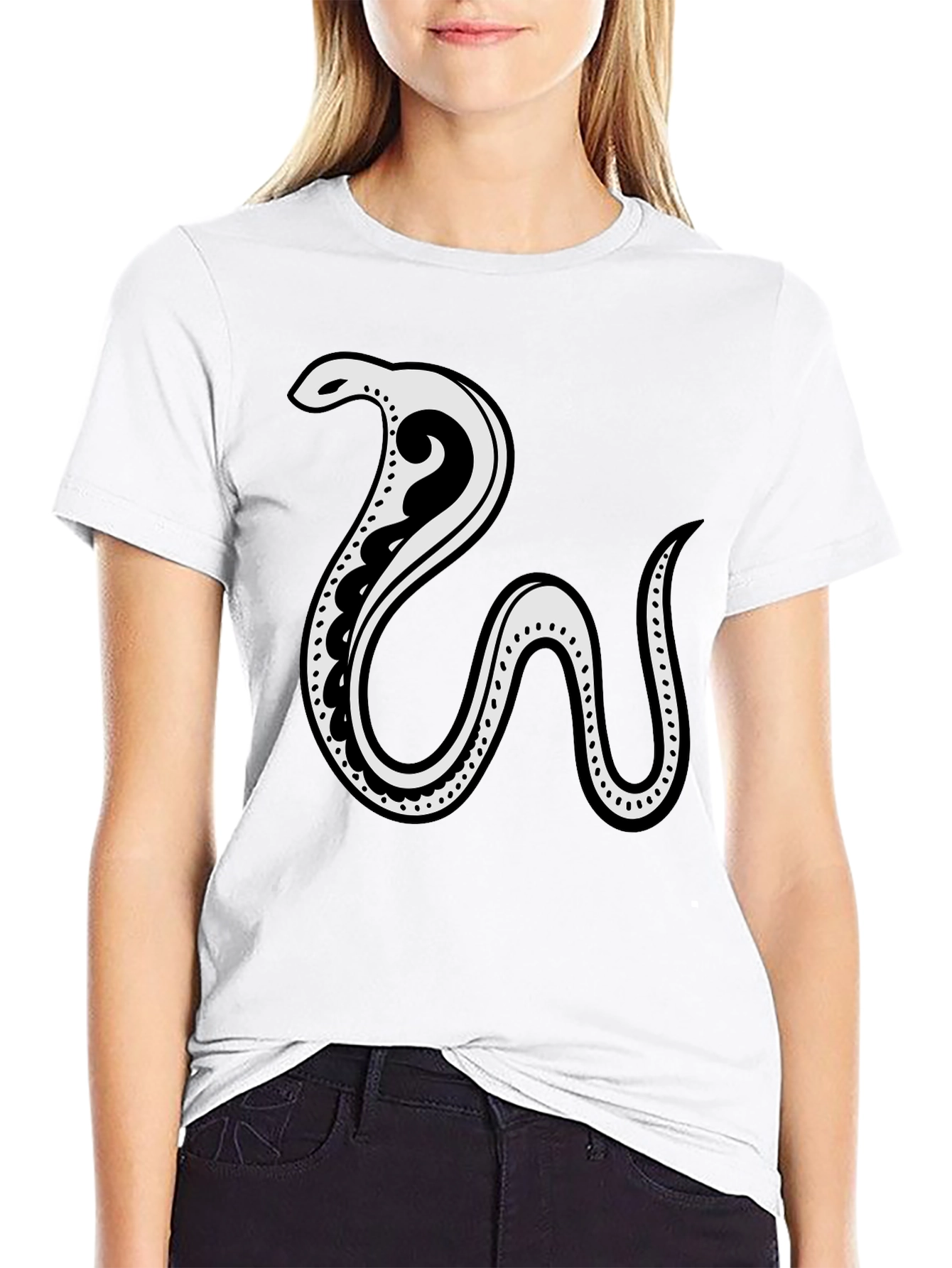 Snake Graphic T-Shirt - Cool Casual Tee