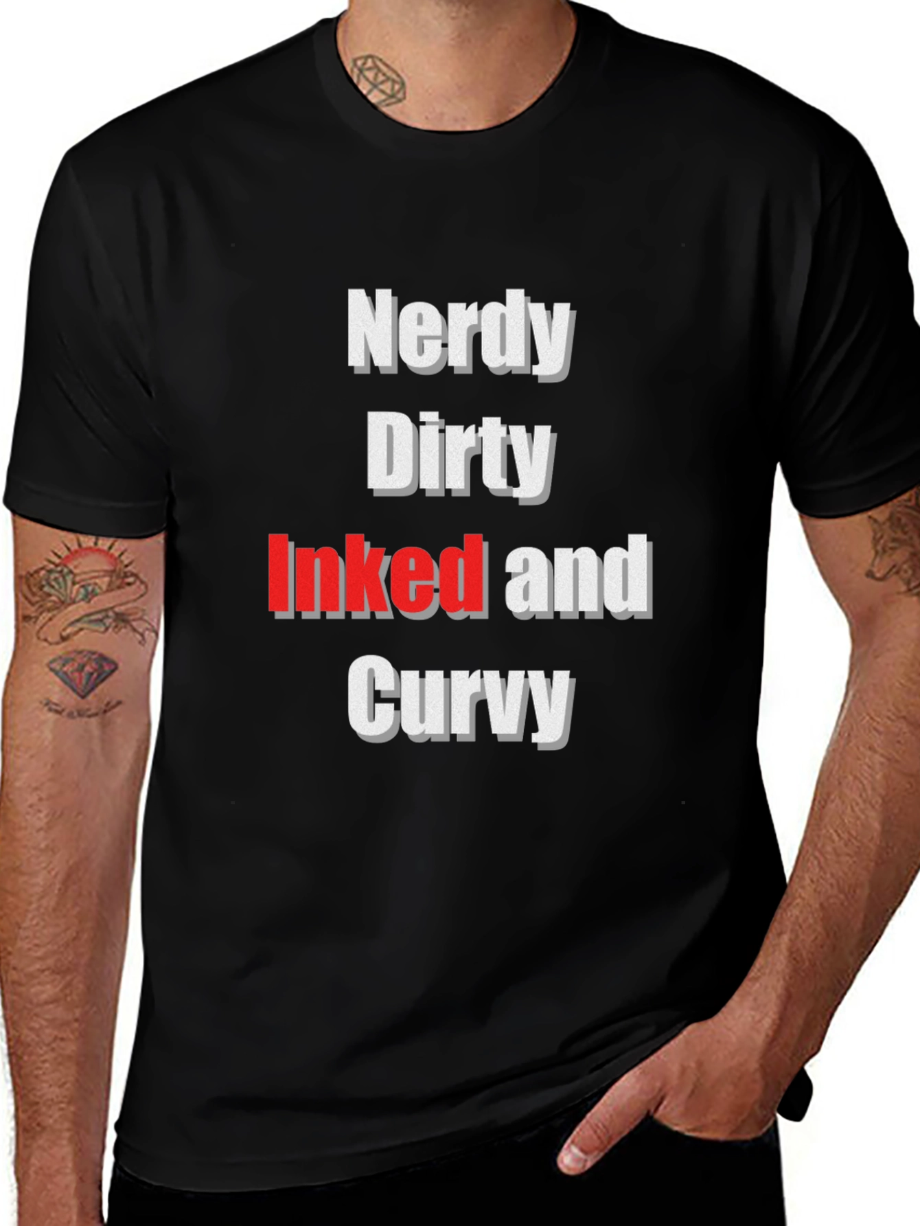 Nerdy Dirty Inked and Curvy Graphic Tee