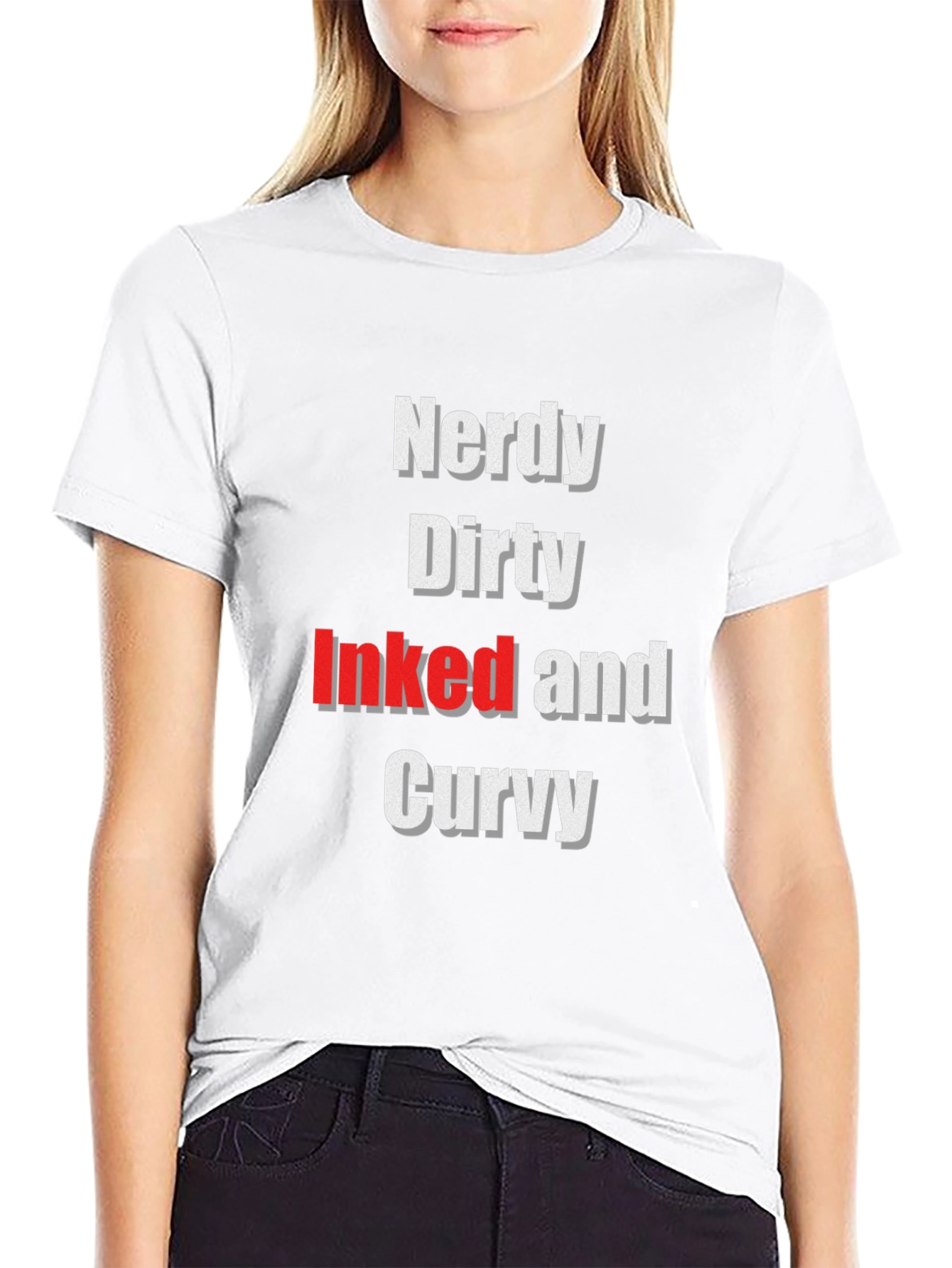 Nerdy Dirty Inked and Curvy Graphic Tee