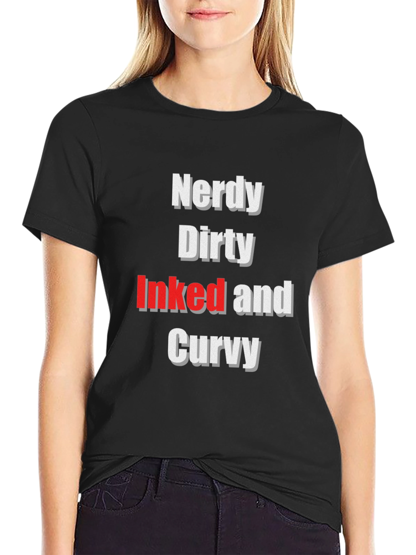 Nerdy Dirty Inked and Curvy Graphic Tee