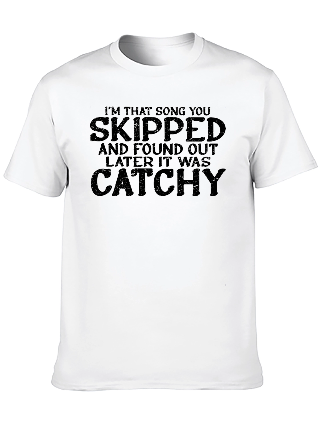 Skipped Then Catchy Black T-Shirt