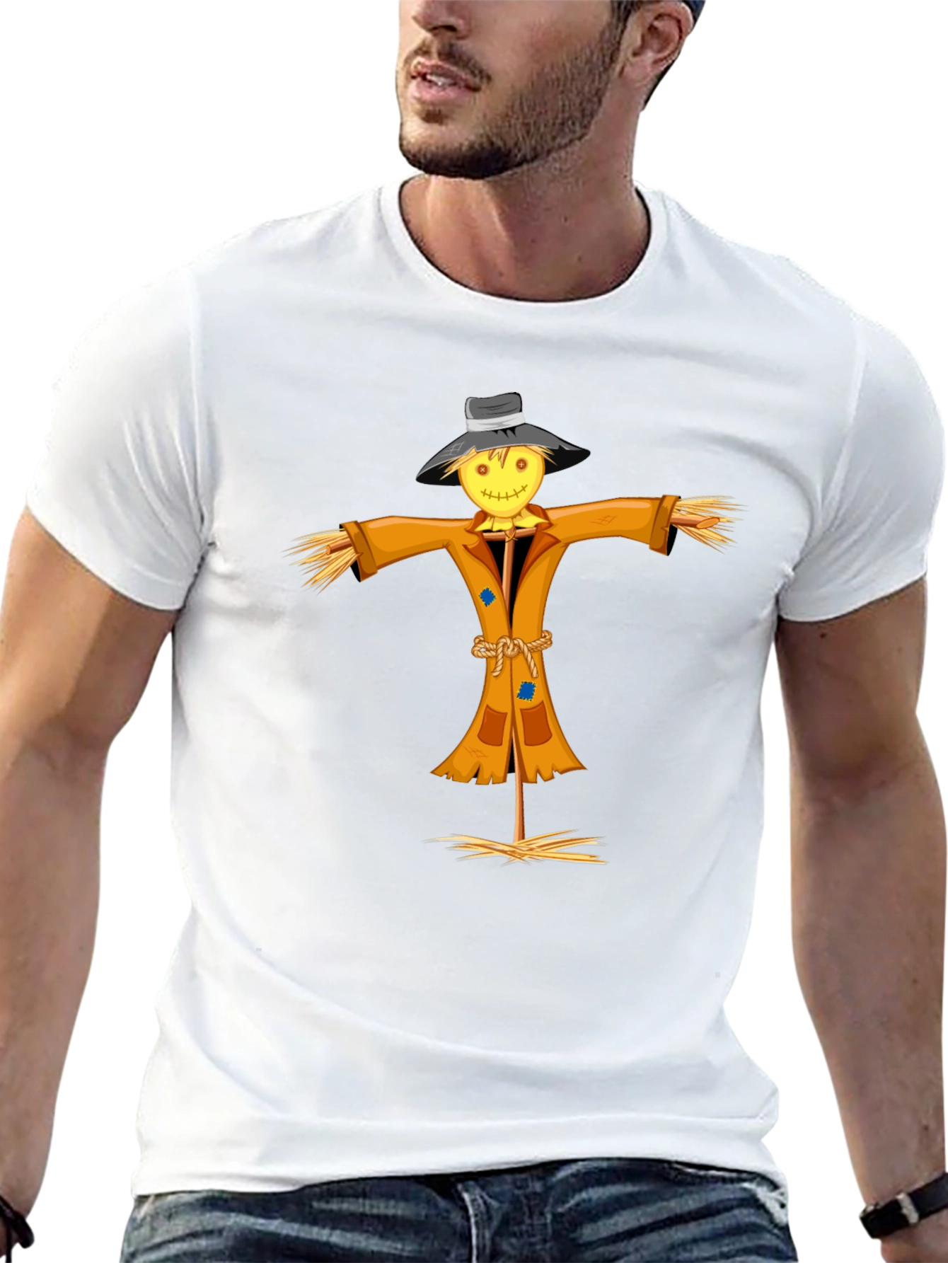 Scarecrow Graphic Tee - Unique Halloween Shirt