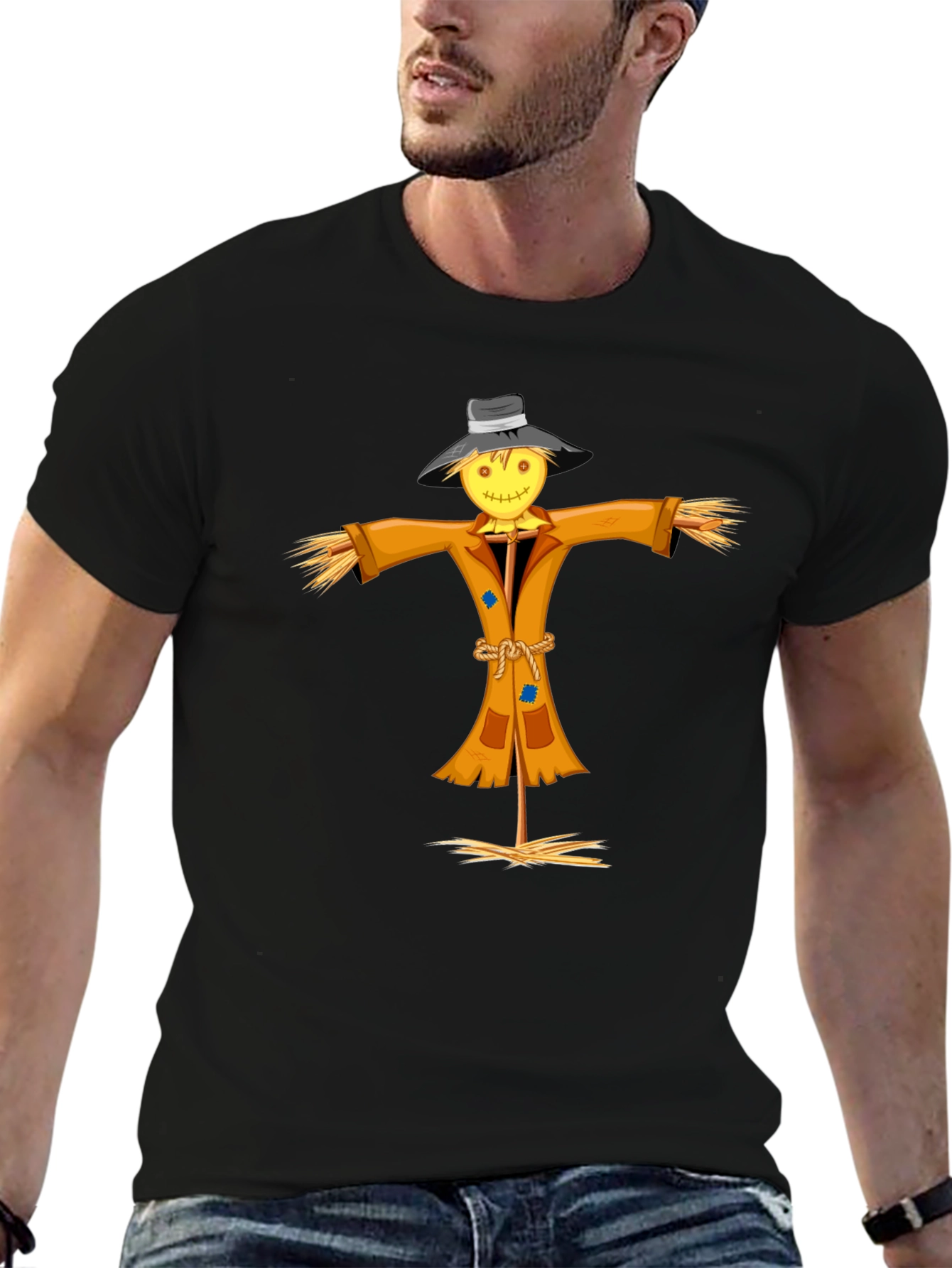 Scarecrow Graphic Tee - Unique Halloween Shirt