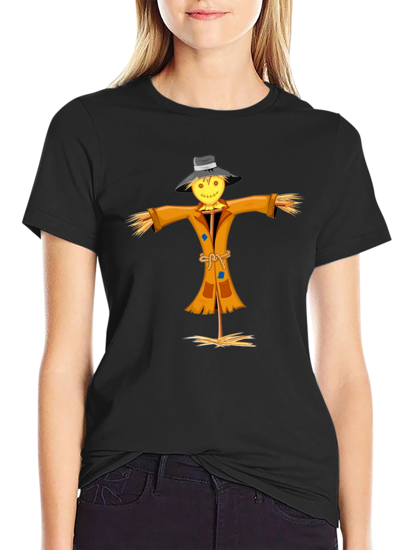 Scarecrow Graphic Tee - Unique Halloween Shirt