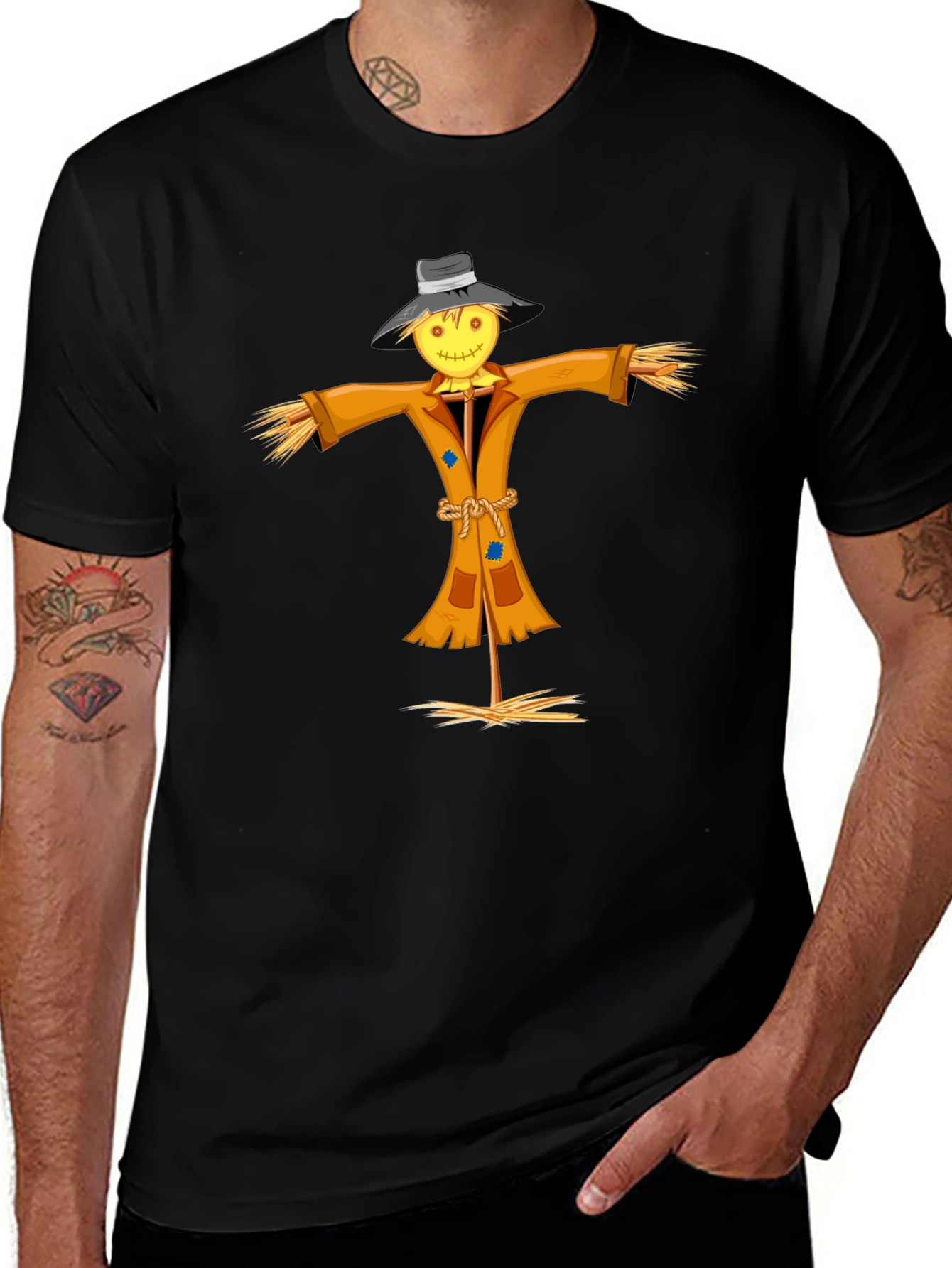 Scarecrow Graphic Tee - Unique Halloween Shirt