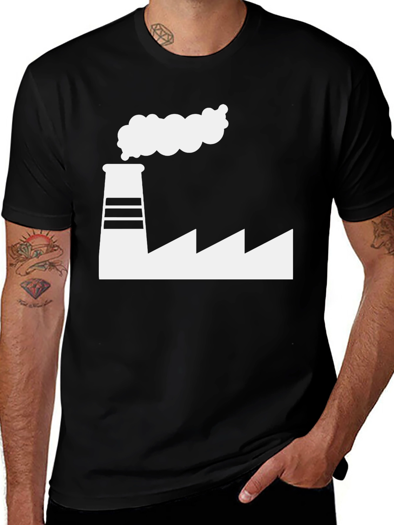 Factory Graphic Tee - Industrial Chic T-Shirt