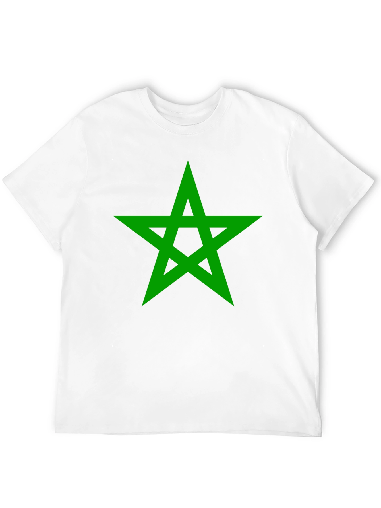 Green Star Graphic Black T-Shirt
