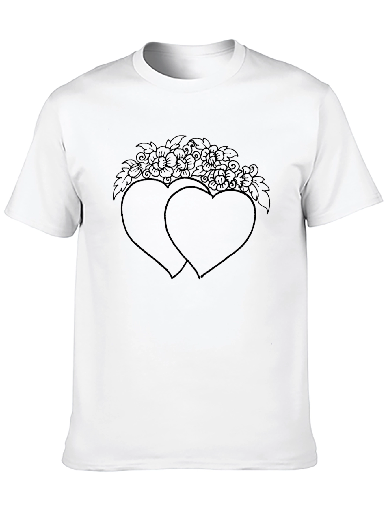 Hearts and Flowers Graphic Tee - Unisex