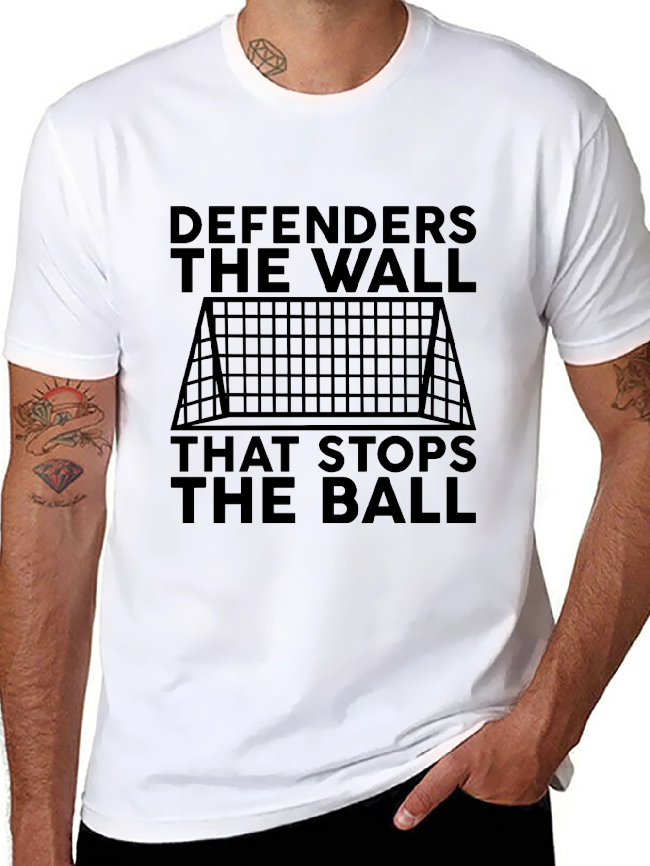Defenders The Wall Soccer Goal Graphic T-Shirt